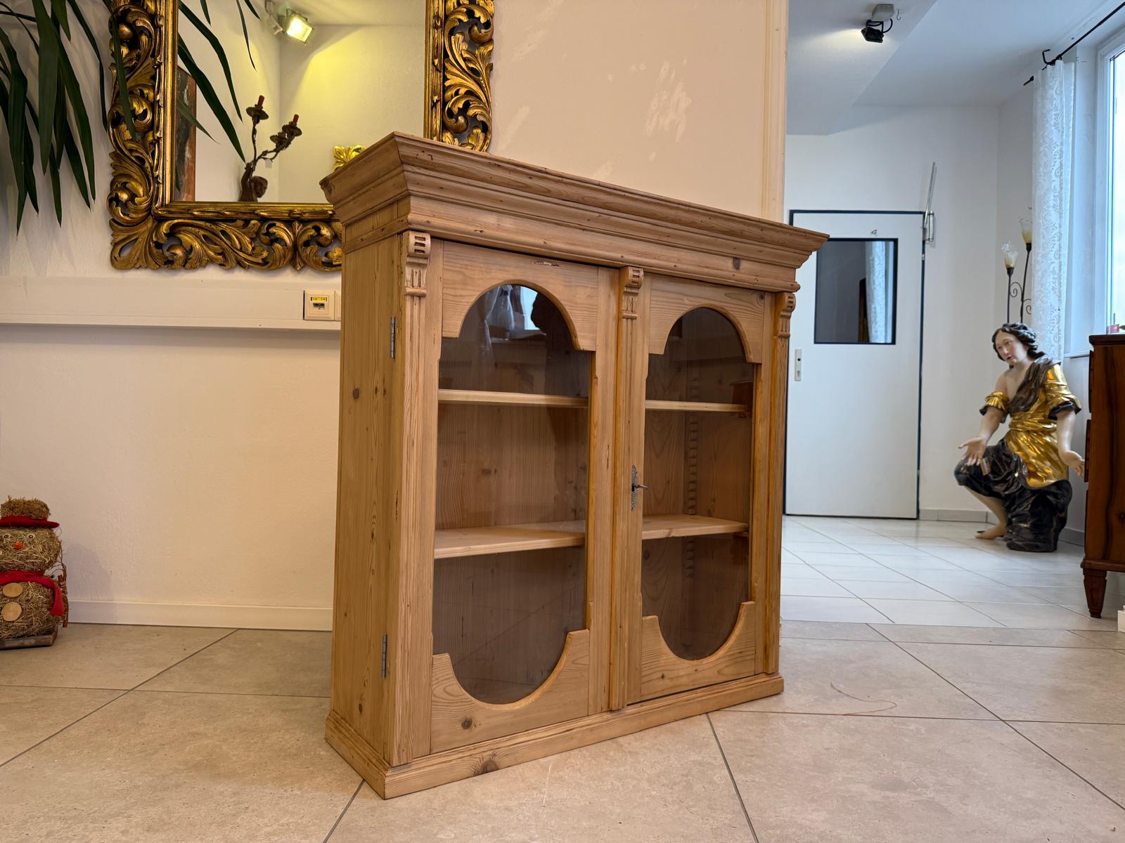 Bäuerlicher Vitrinenteil Stellage Oberteil  Wandregal Bauernmöbel G2298