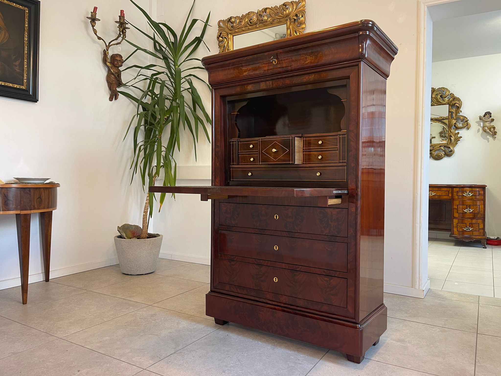 Sale Restaurierter Spätbiedermeier Standsekretär Schellack G1069