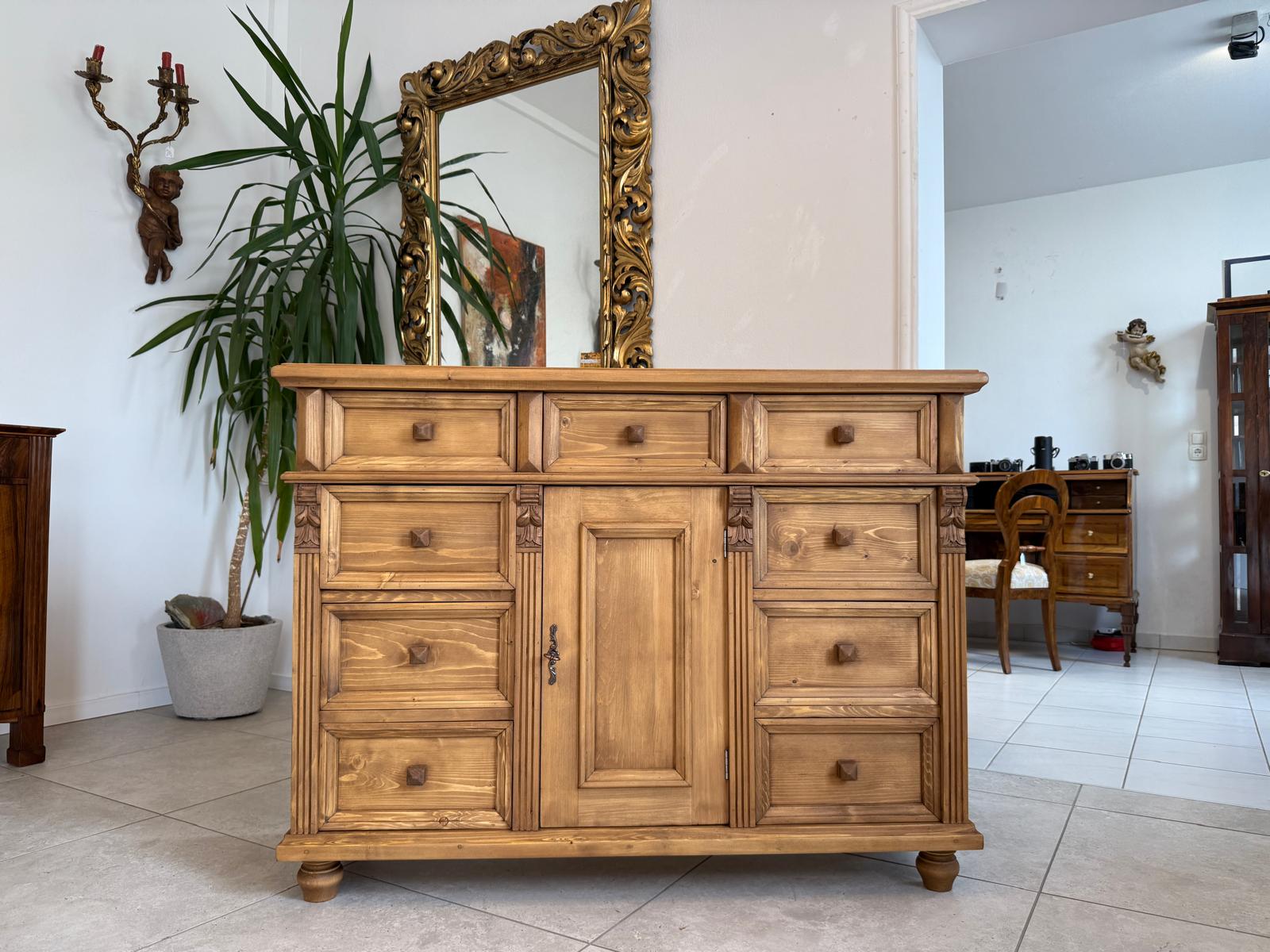 Massivholzkommode Ladenkommode Bauernmöbel Bauernmöbel Bauernschrank G2110