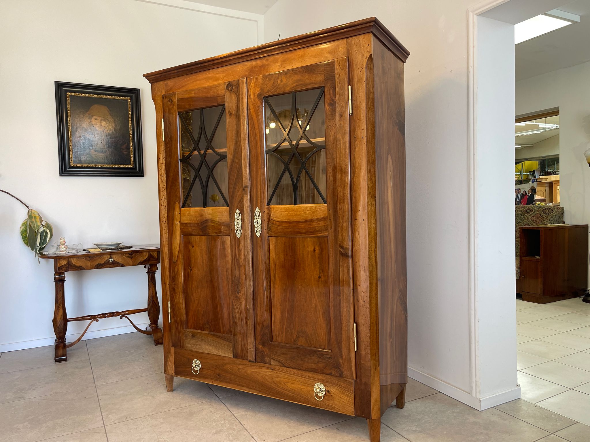 SALE Restaurierte Biedermeier Vitrine Bücherschrank Glasschrank TRAUM ANTIQUITÄT G1375