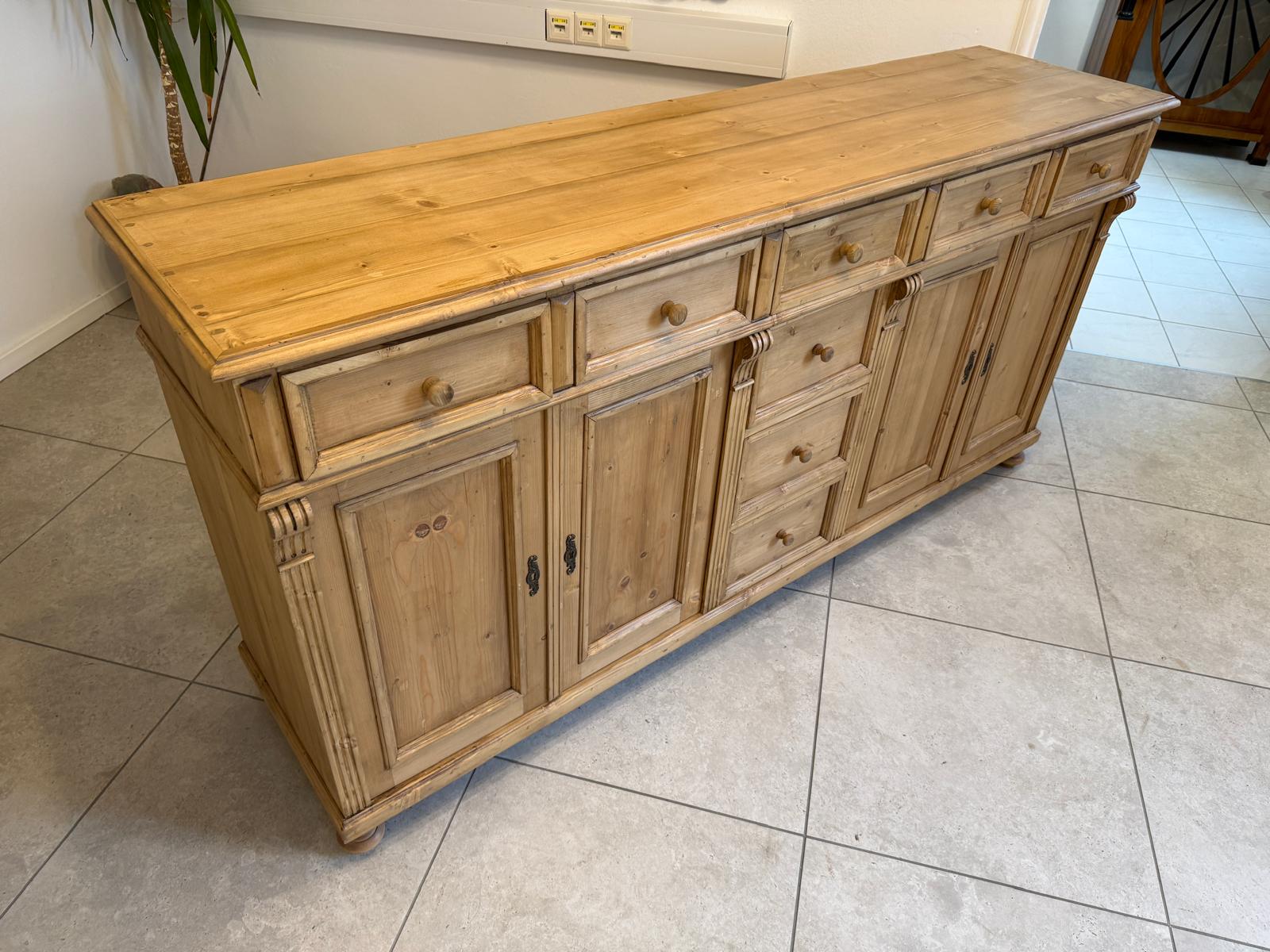 Massiver Apothekenschrank 8 Ladenkommode Ladenschrank Weichholz G2363