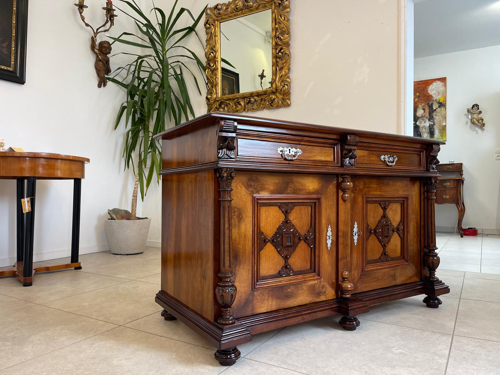 Sale Restaurierte Säulenanrichte Gründerzeit Anrichte Schrank Antiquität G1314