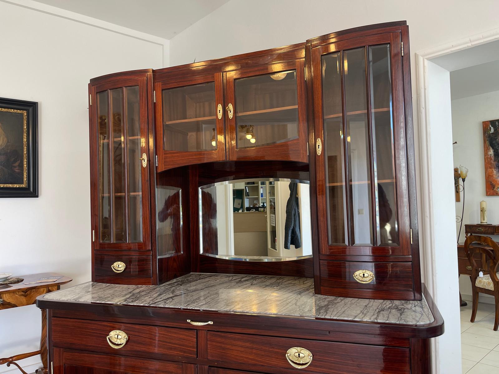 Sale Restauriertes Jugendstil Designerbuffet Aufsatzbuffet Originalstück G1377