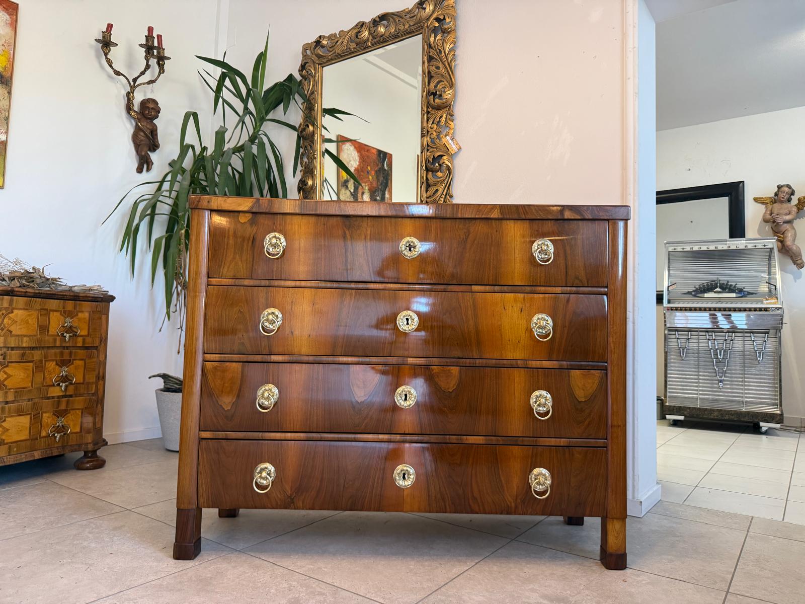 Biedermeier Kommode Ladenkommode Nussholz Antiquität Restauriert D2763