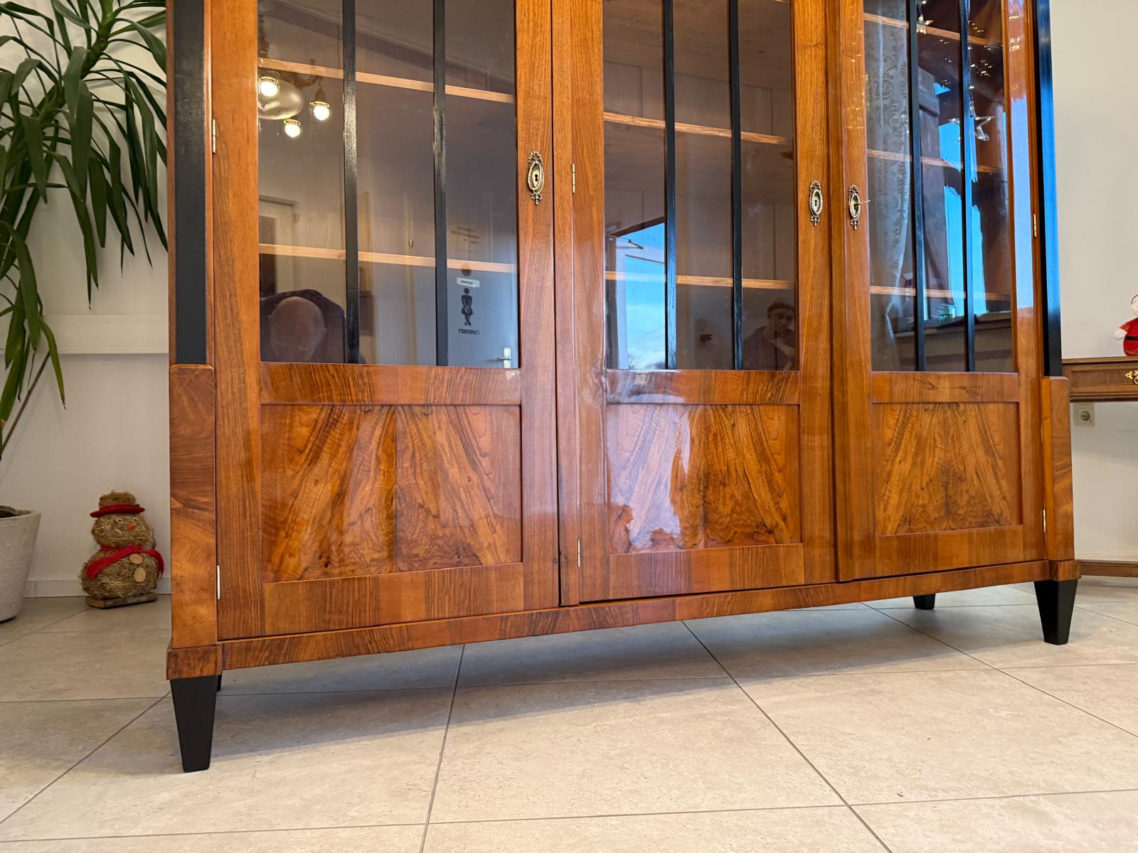 SALE Restaurierte Biedermeier Vitrine Bücherschrank ANTIQUITÄT G2352