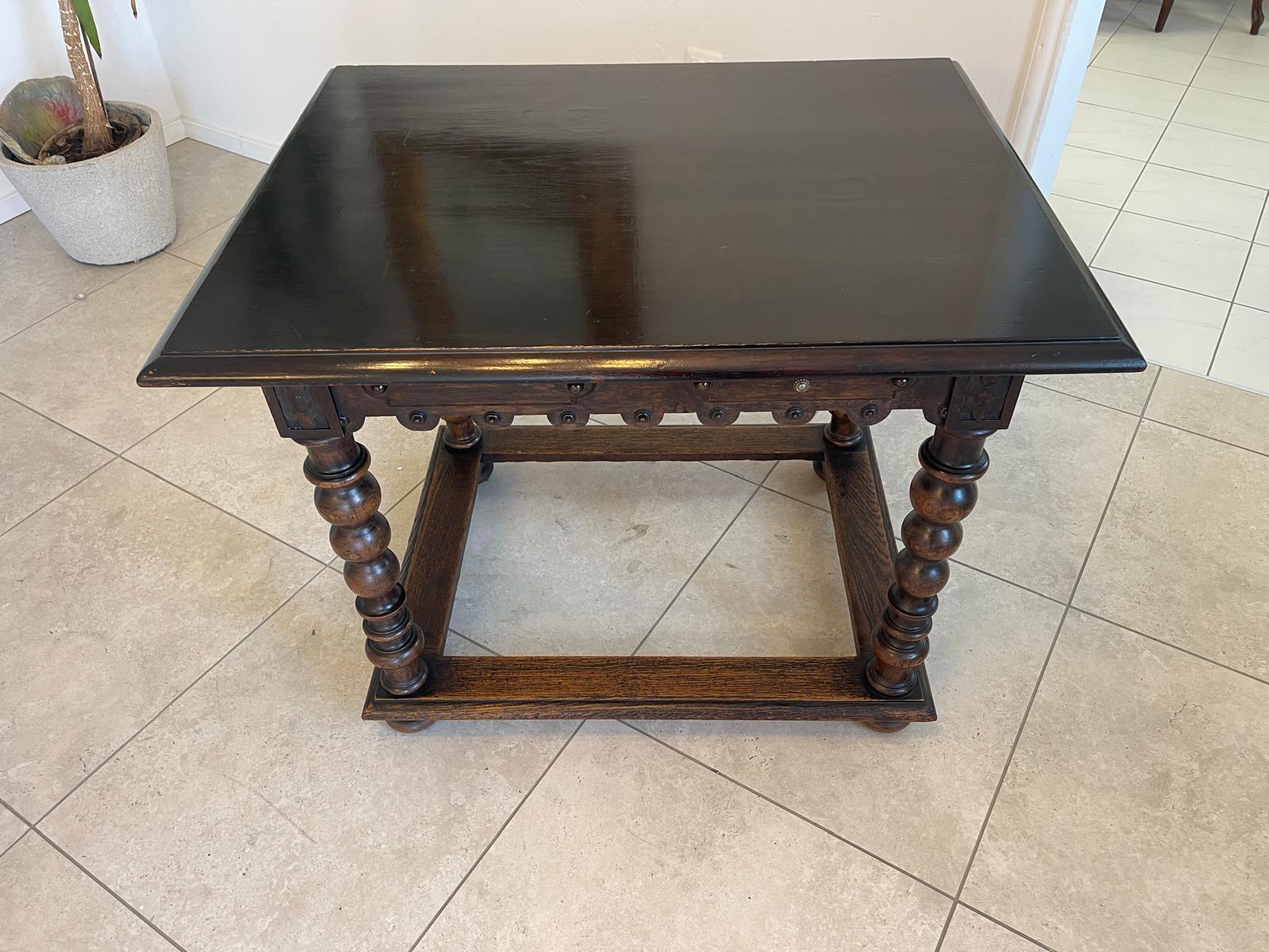 Sale Originaler Prächtiger Tisch Barocktisch Säulentisch G1205