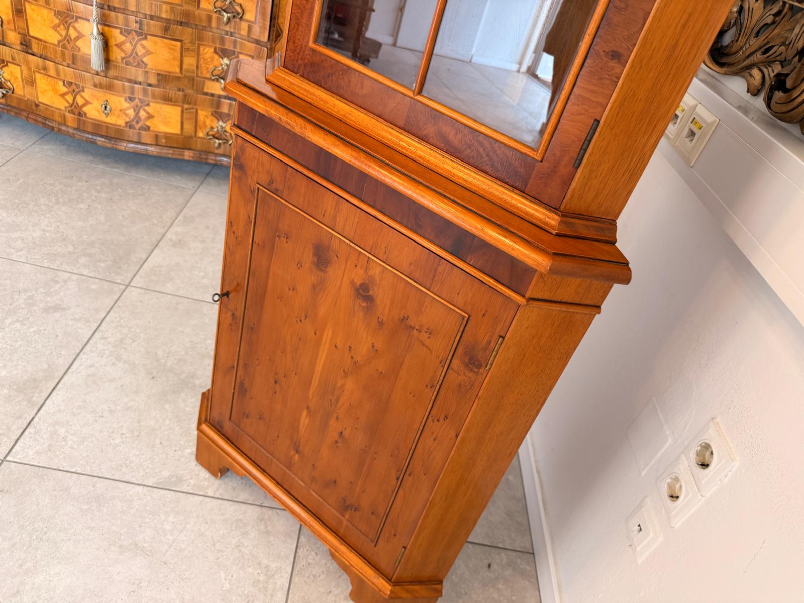 Eckvitrine Glasschrank Glaskasten Kolonial Stil Büroschrank D2664