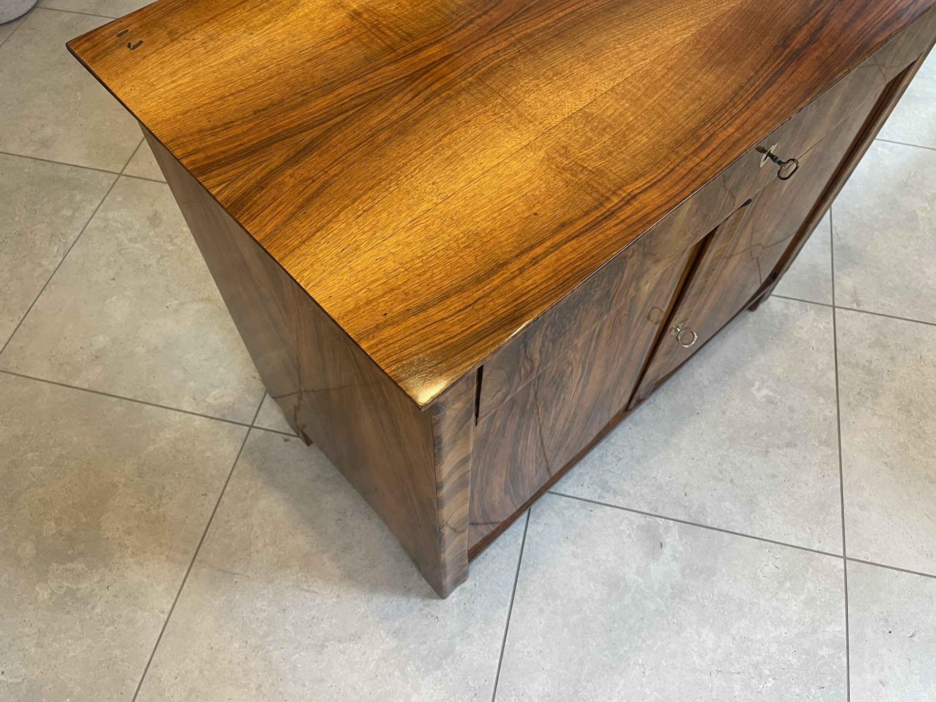 Biedermeier-Barock-20 Sale Restaurierte Biedermeier Anrichte Trumeau Nussholz A4019