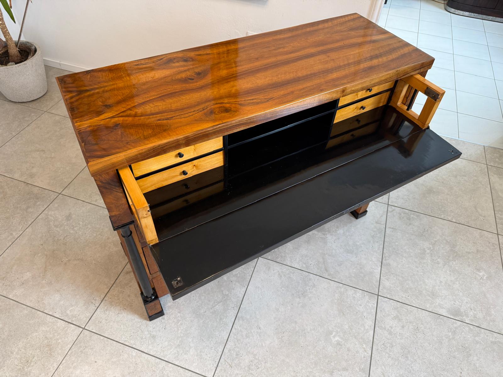 Sale Restaurierte Biedermeier Schreibkommode Nussholz Antiquität D1192