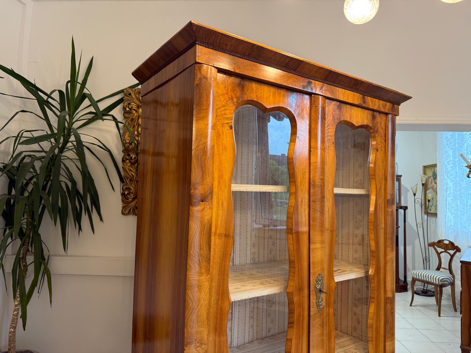 Antiquität Biedermeier Vitrine Bücherschrank Glasschrank Vitrine Antiquität G1807
