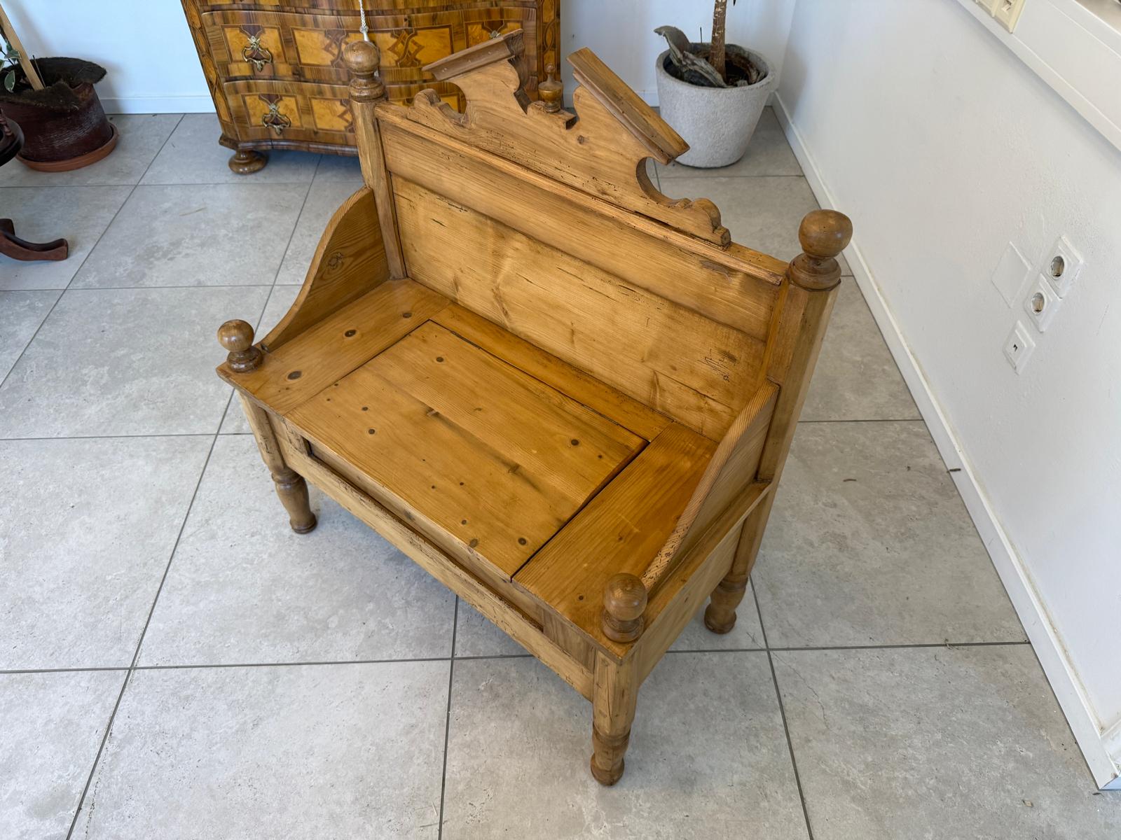 Küchenbank Sitzbank Naturholz Truhenbank 101cm D2822