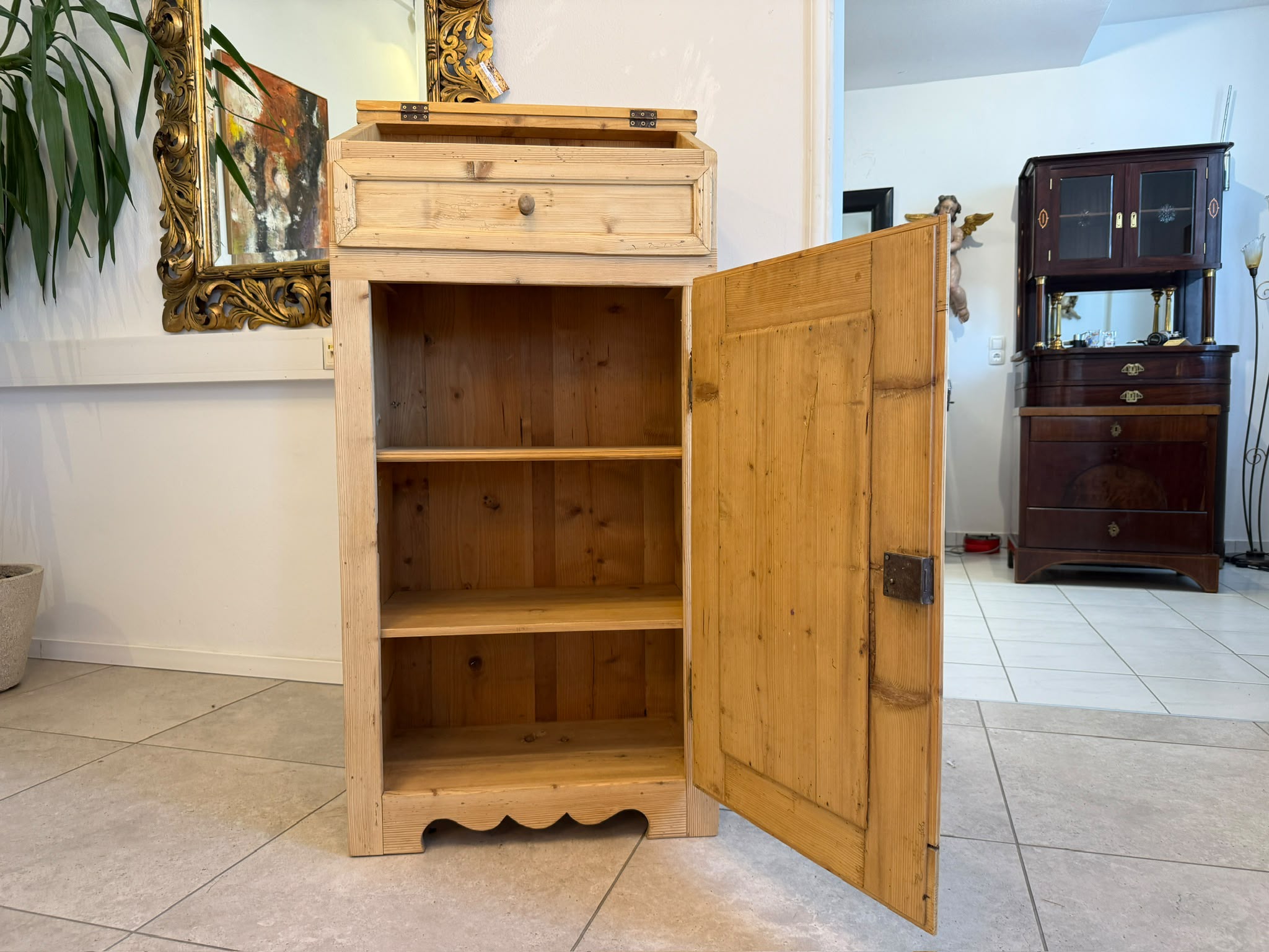Original Naturholz Schreibtisch Schreibpult Naturholz Naturholz D2735