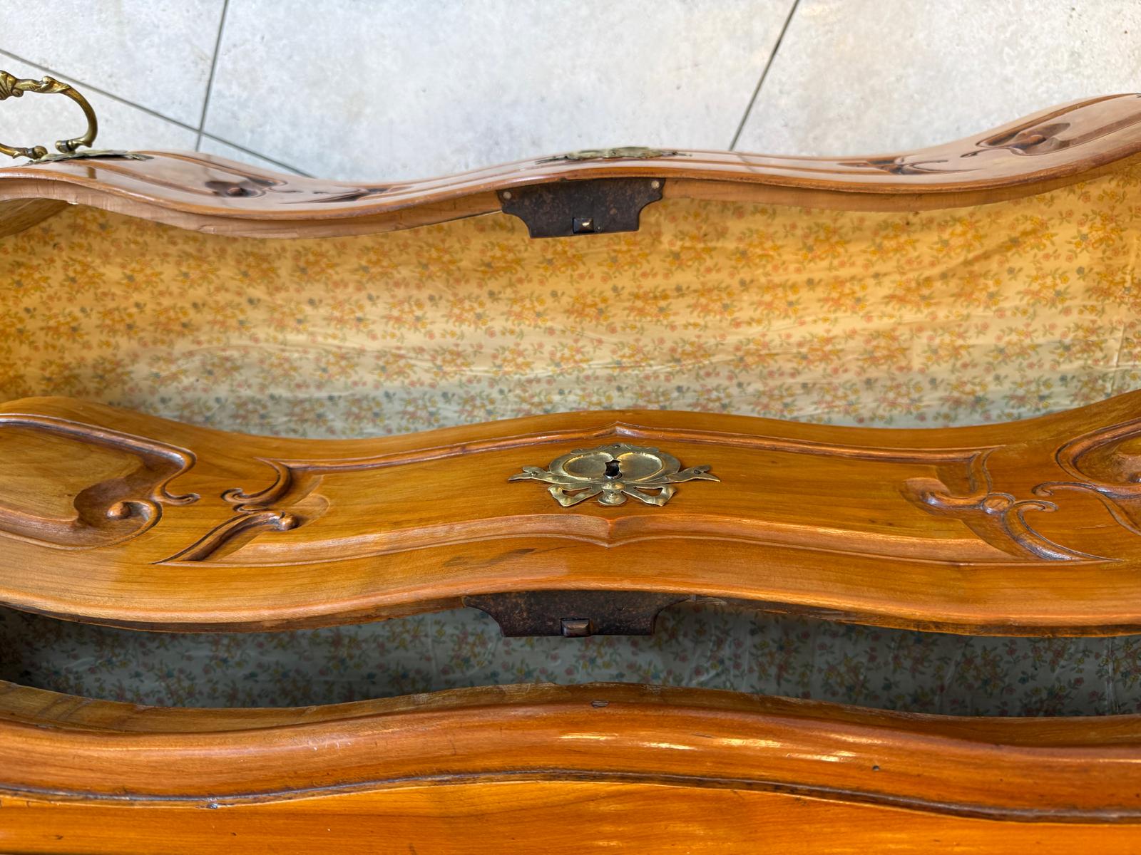 Originale Barocktabernakl Aufsatzkommode Vitrine Antiquität Tabernakl D1144