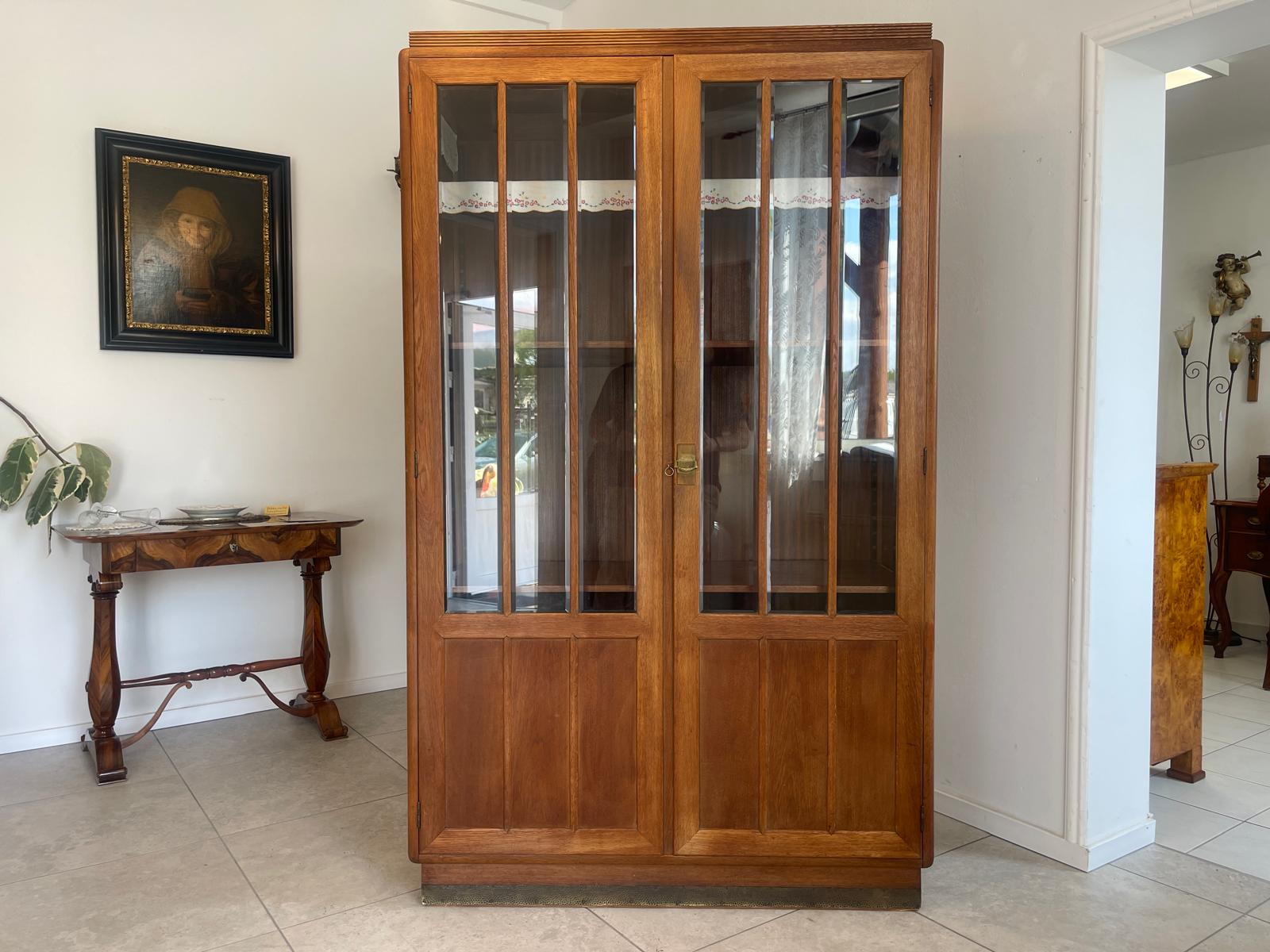 Originale Jugendstil Vitrine Bücherschrank Glasschrank G1600