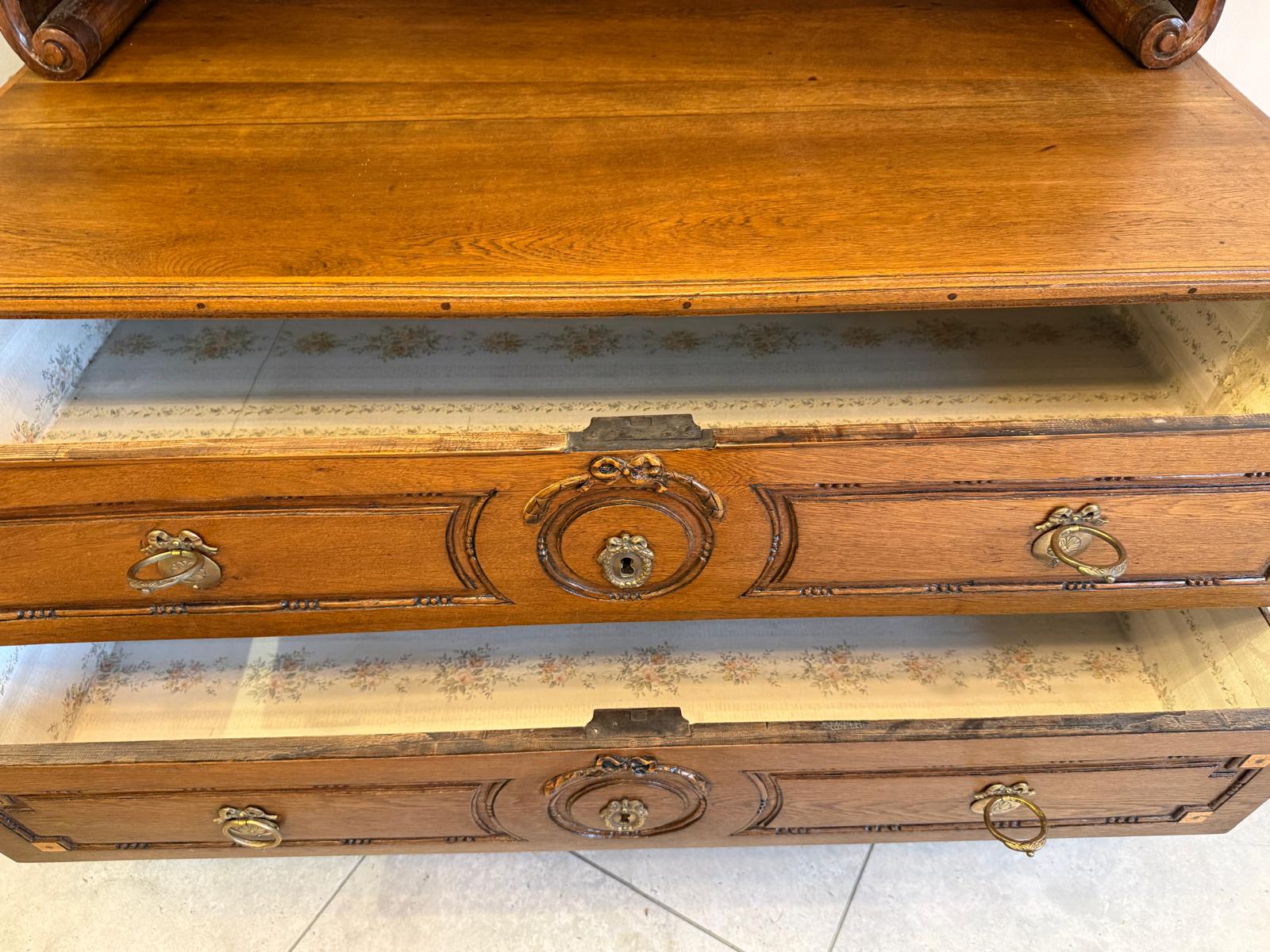 Originaler Josefinischer Aufsatzsekretär Aufsatzkommode Antiquität G2371