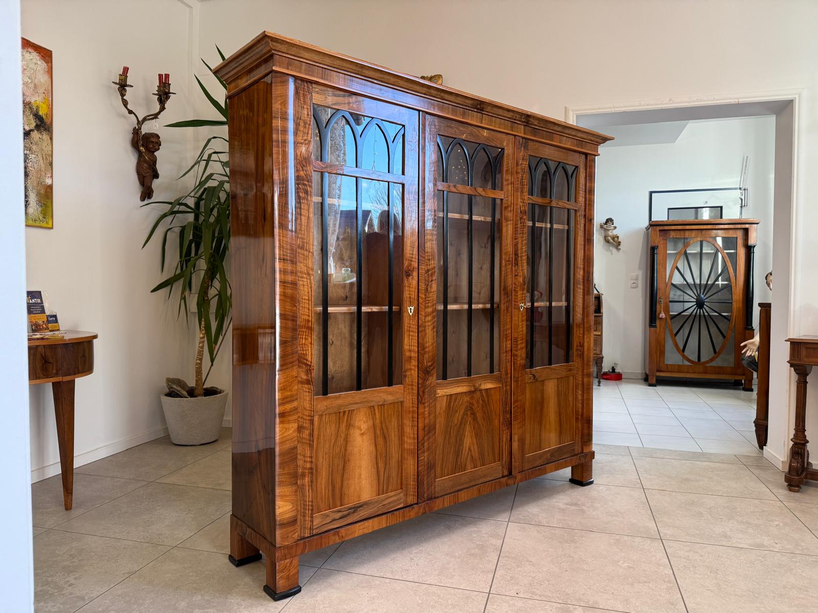 SALE Restaurierte Biedermeier Vitrine Bücherschrank ANTIQUITÄT G2348