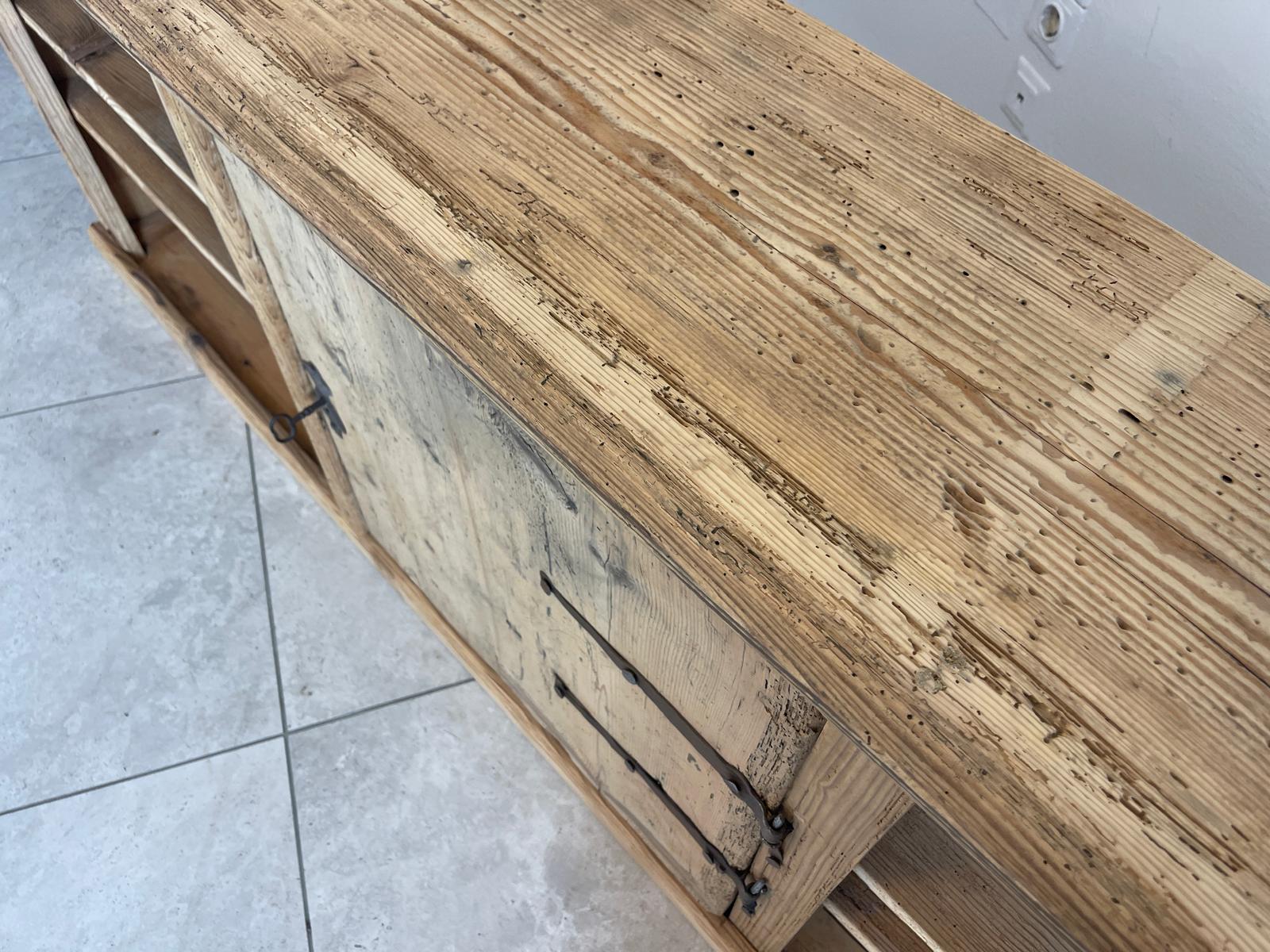 urige Anrichte Bücherregal Brotschrank Ladenschrank Ladenkommode Antik G1698