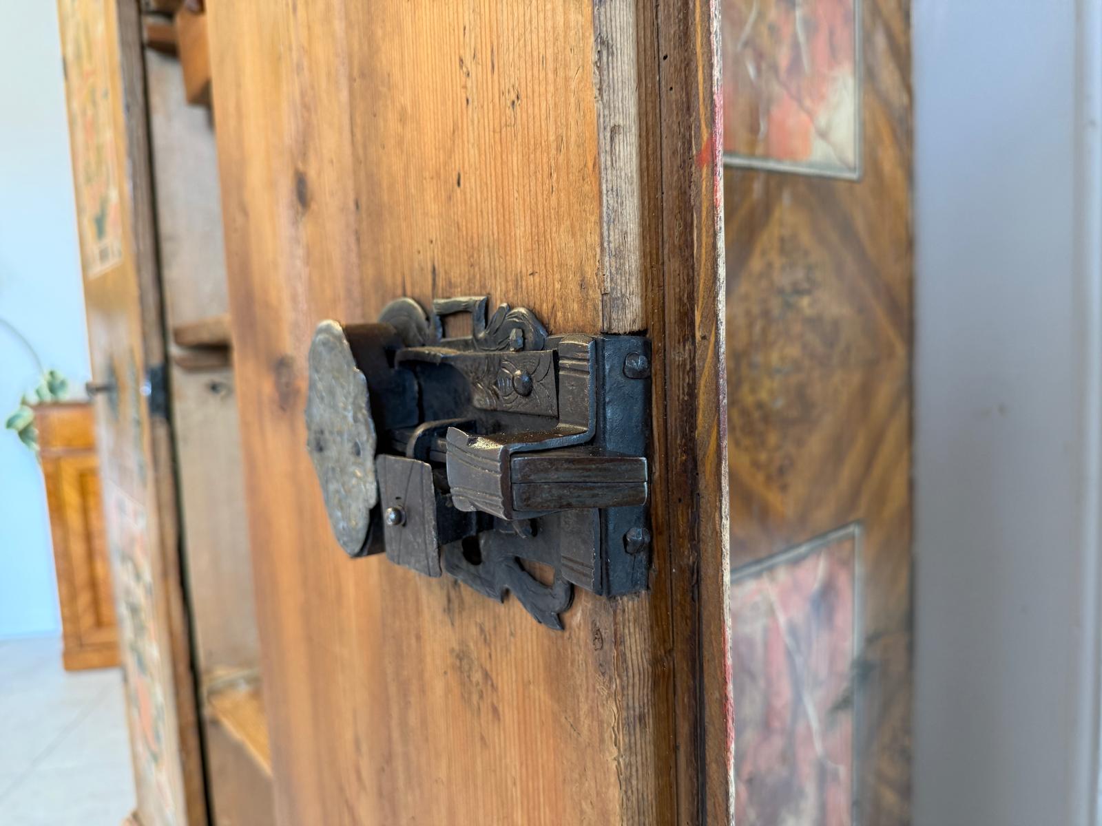 Handbemalter Barockschrank Bauernschrank Bauernkasten Kitzbühel Weichholz D1205