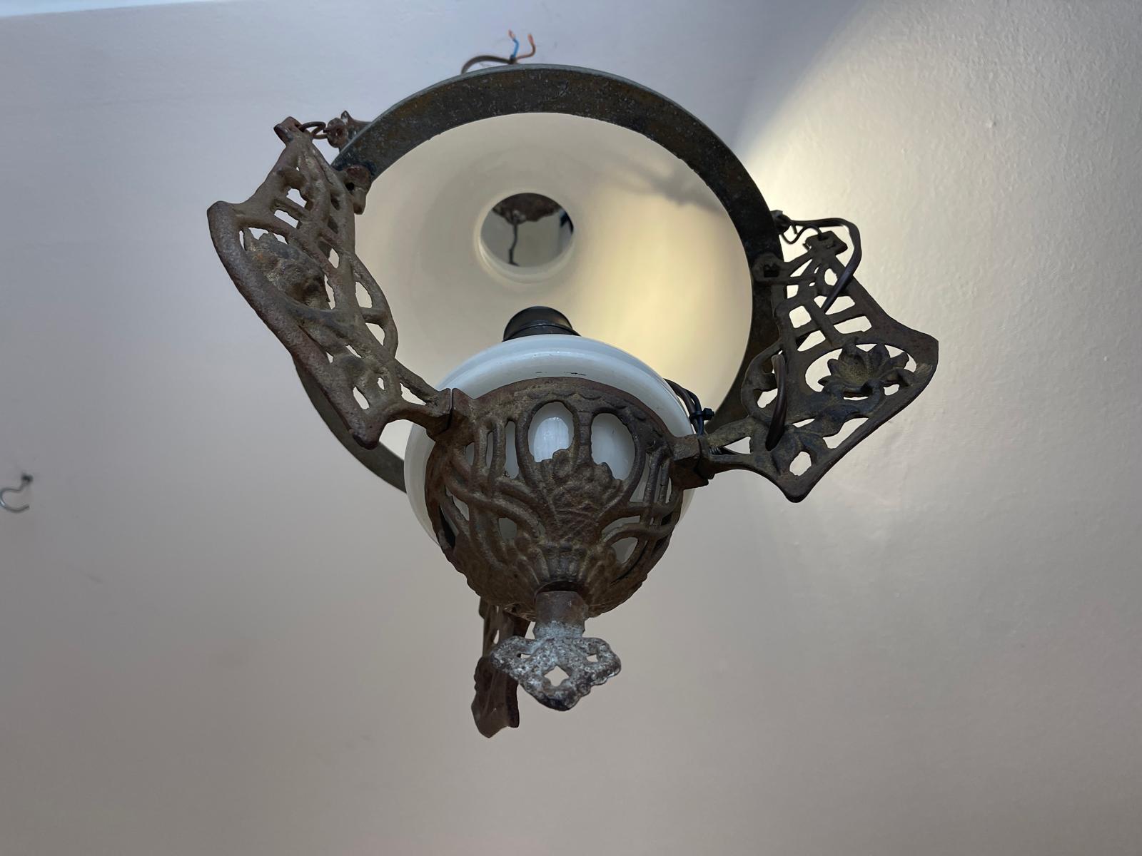 Originale Bauernleuchte Zimmerleuchte Petroleumleuchte Glaslampe G1347