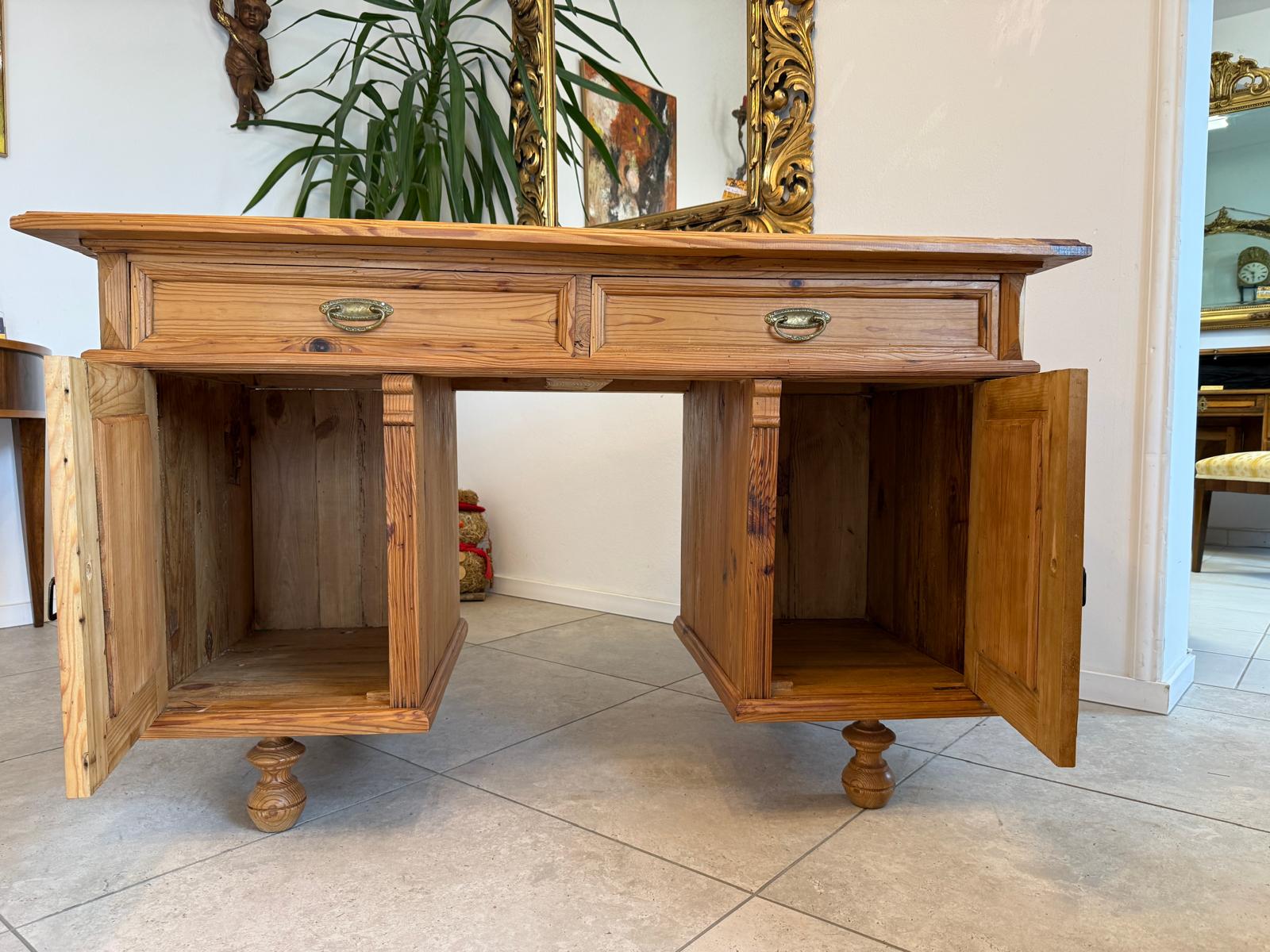 Bäuerlicher Gründerzeit Schreibtisch Sekretär Weichholz G2378