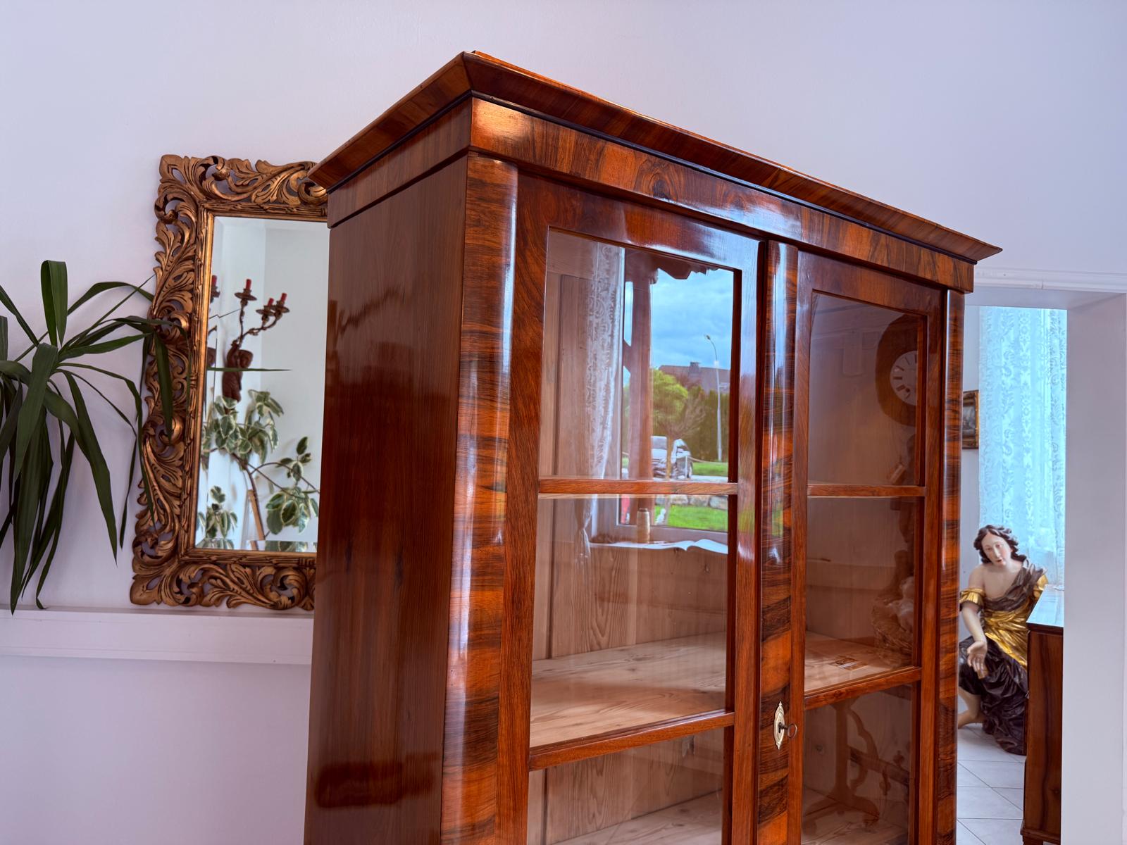 SALE Restaurierte Biedermeier Vitrine Bücherschrank ANTIQUITÄT D2871