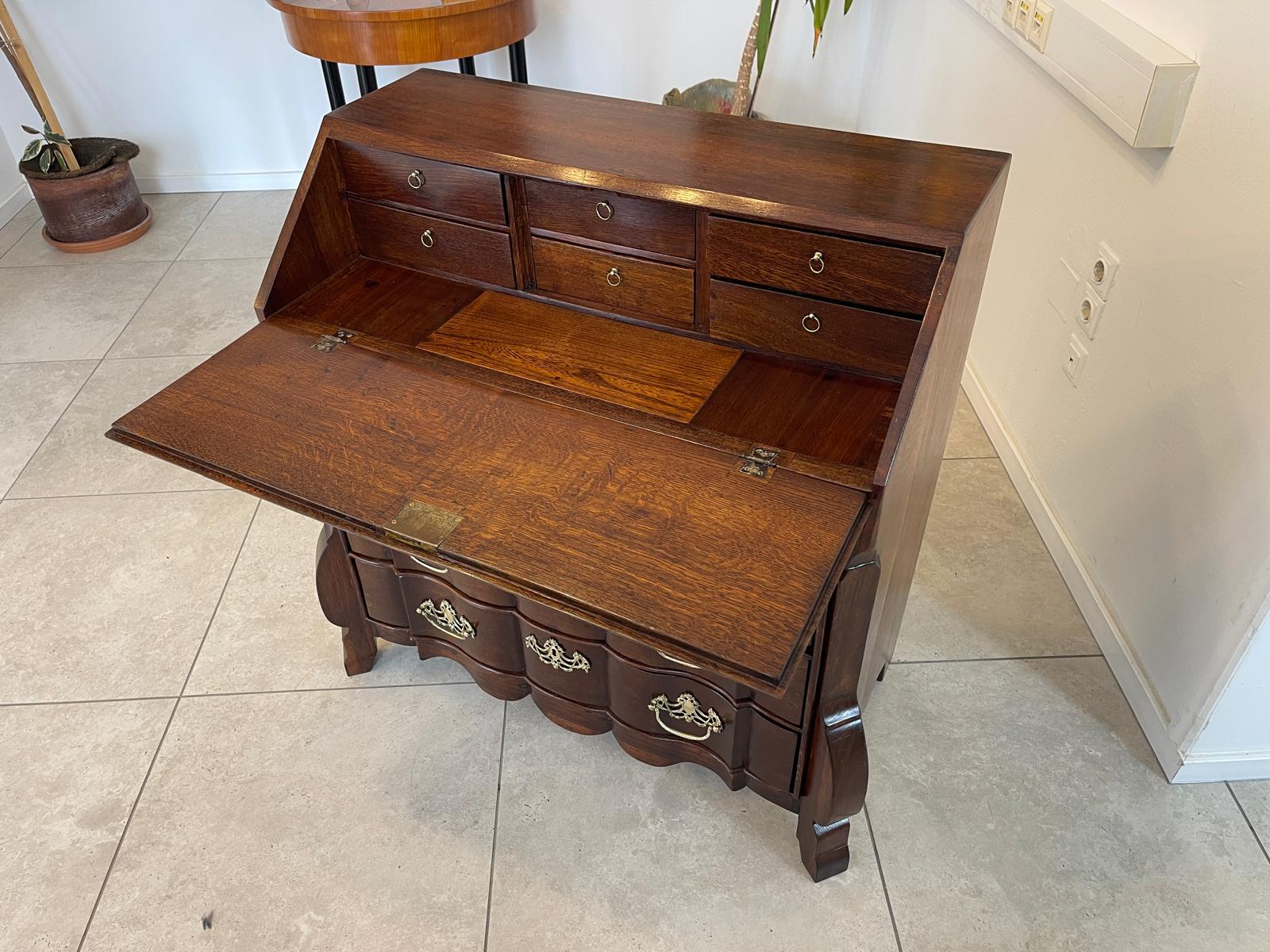 Originaler NEO Barock Sekretär Barschrank Standsekretär Antiquität G1190