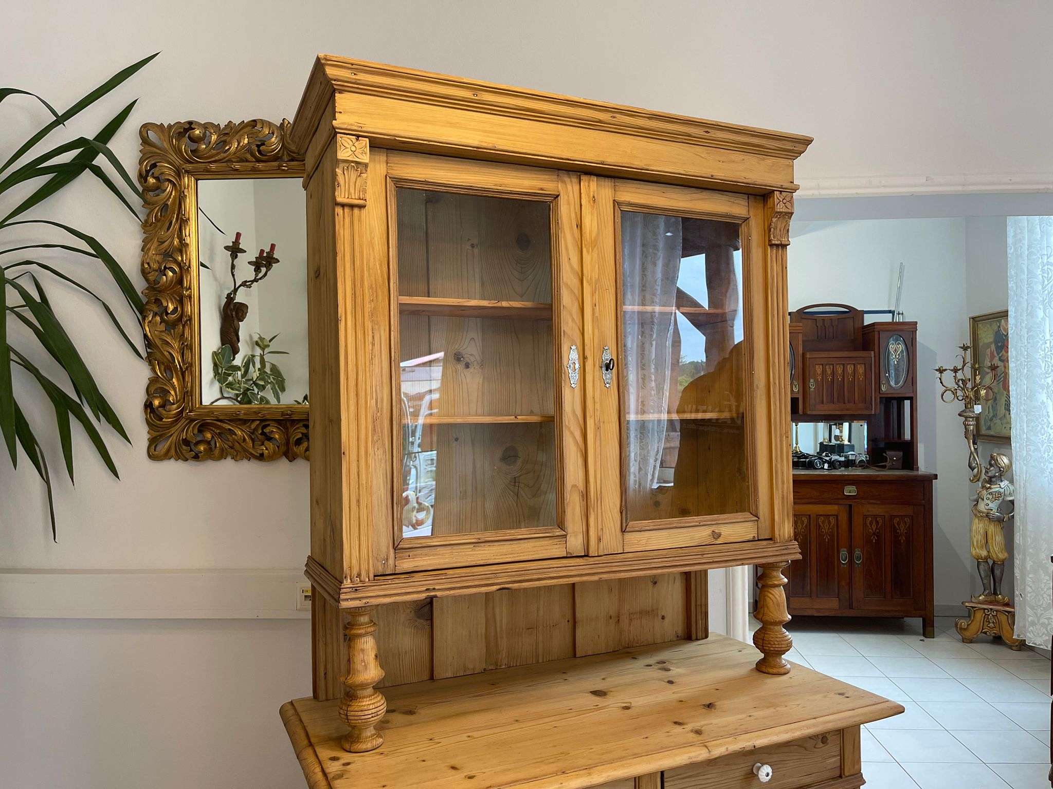 Gründerzeit Küchenkredenz Bauernschrank Kredenz Naturholzschrank G1608