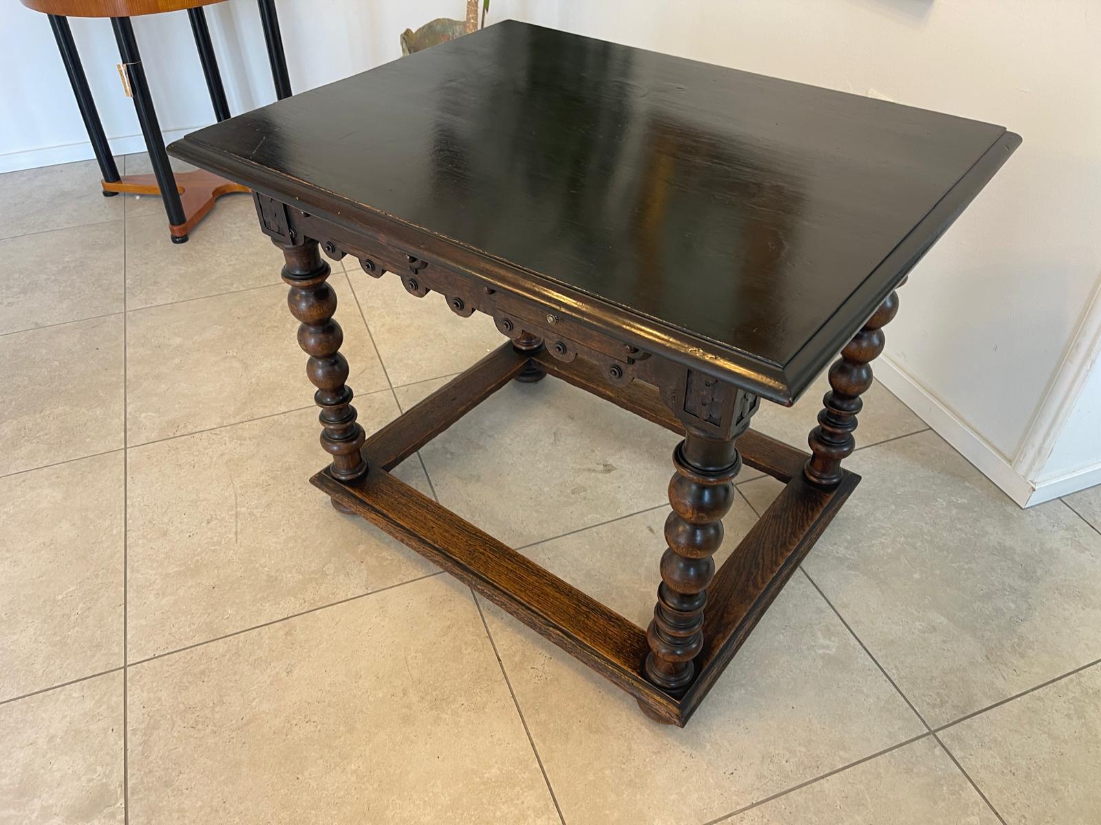 Sale Originaler Prächtiger Tisch Barocktisch Säulentisch G1205