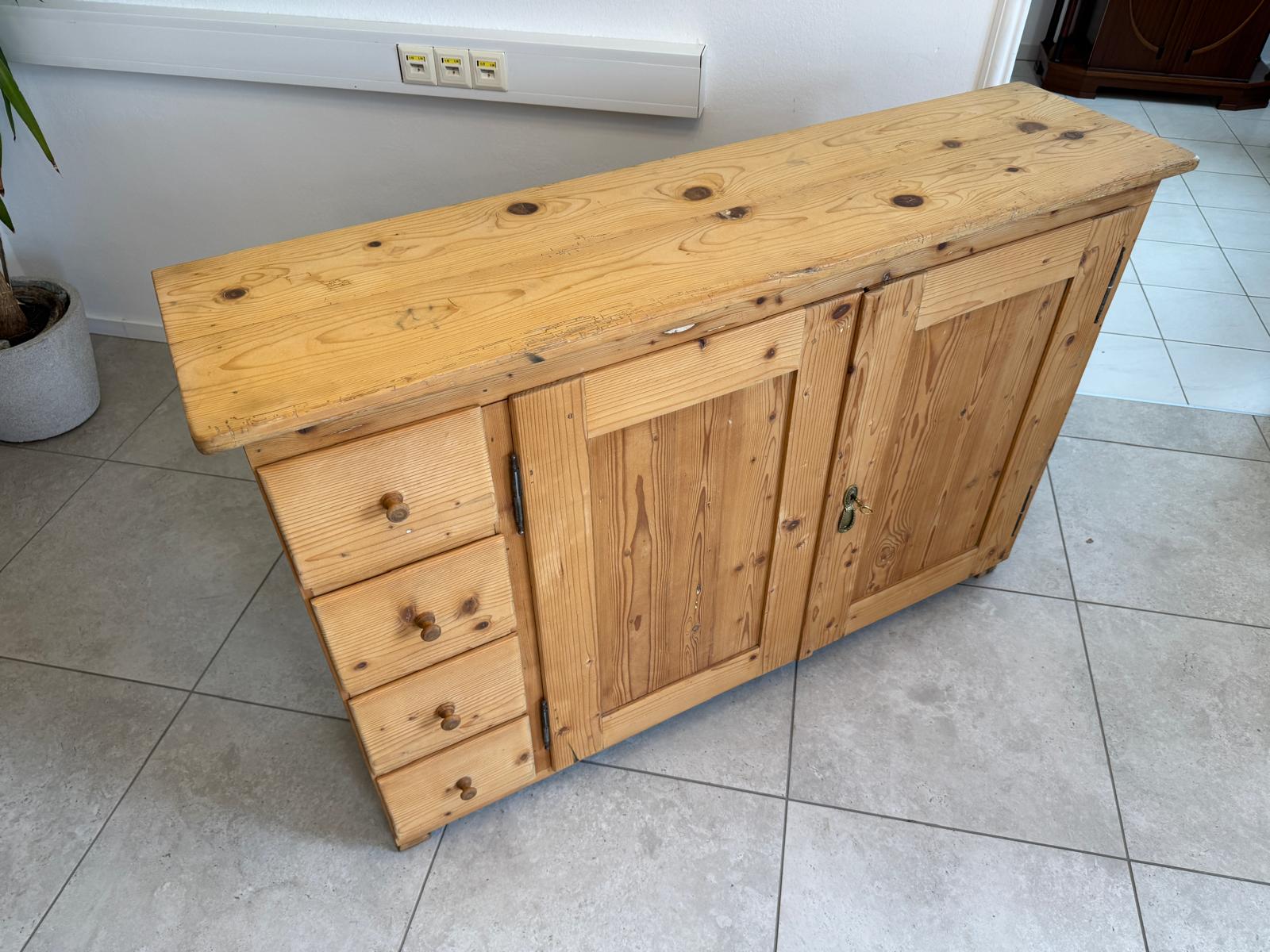Bäuerliche Biedermeier Anrichte Kommode Kasterl Sideboard G1945