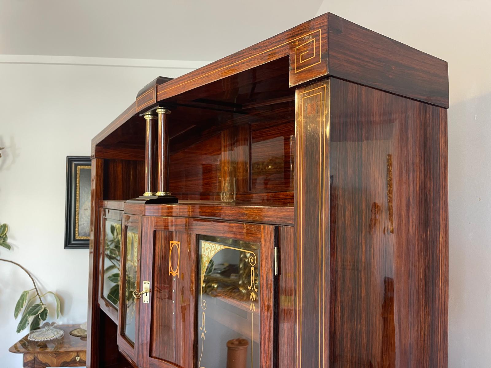 SALE Restauriertes Jugendstil Kredenz Etagere Bücherschrank Traum Antiquität G1640