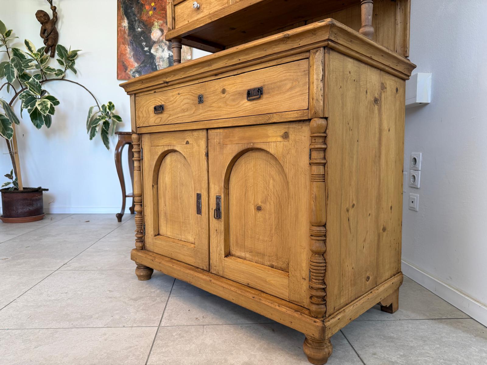 Gründerzeit Naturholschrank Küchenbuffet Küchenschrank Küchenkredenz G1835