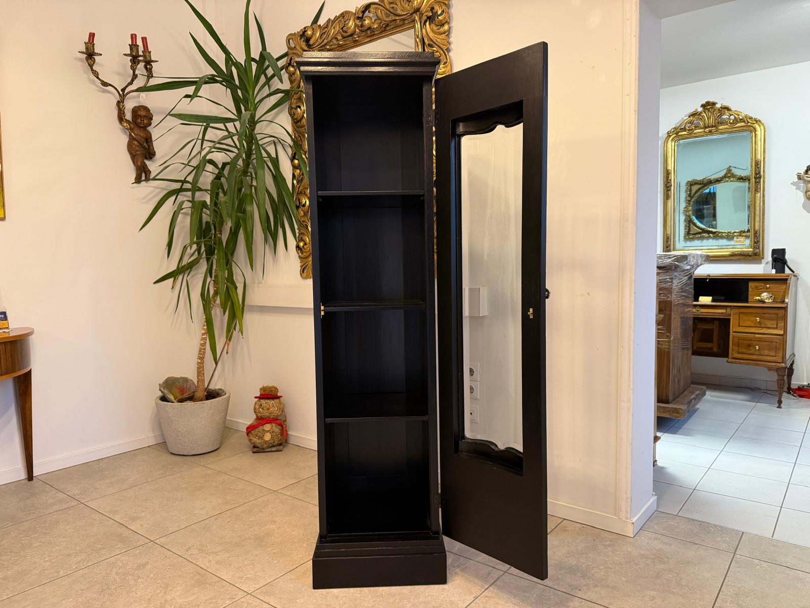 Restauriertes Jugendstil Vitrine Pfeilervitrine Glasschrank G2389