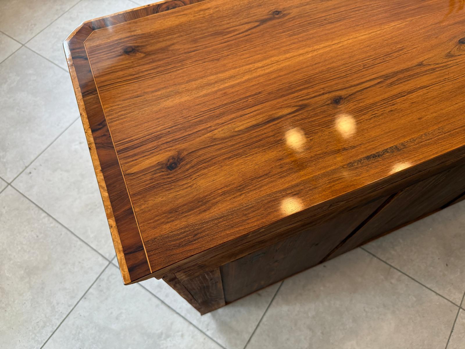 Restaurierte Biedermeier Anrichte Sideboard Antiquität Nussholz G1836-1