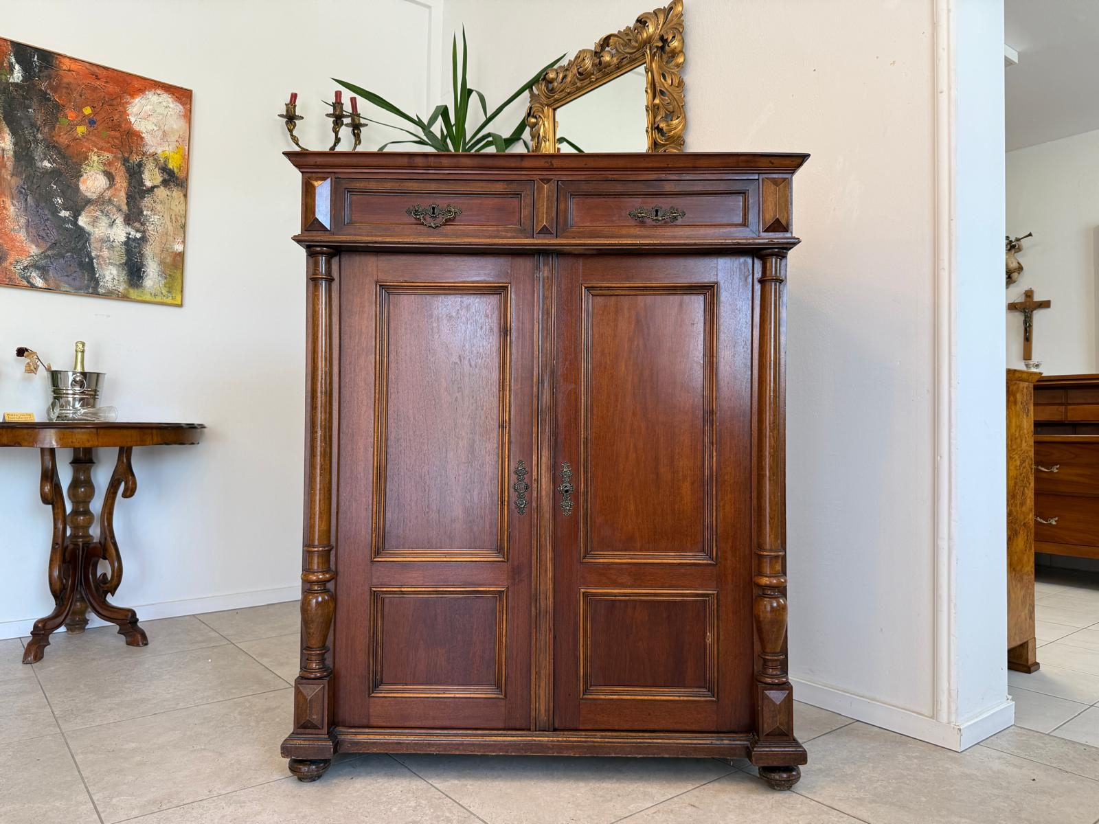 Originale Gründerzeit Anrichte Schrank Vertiko Schrank G1601