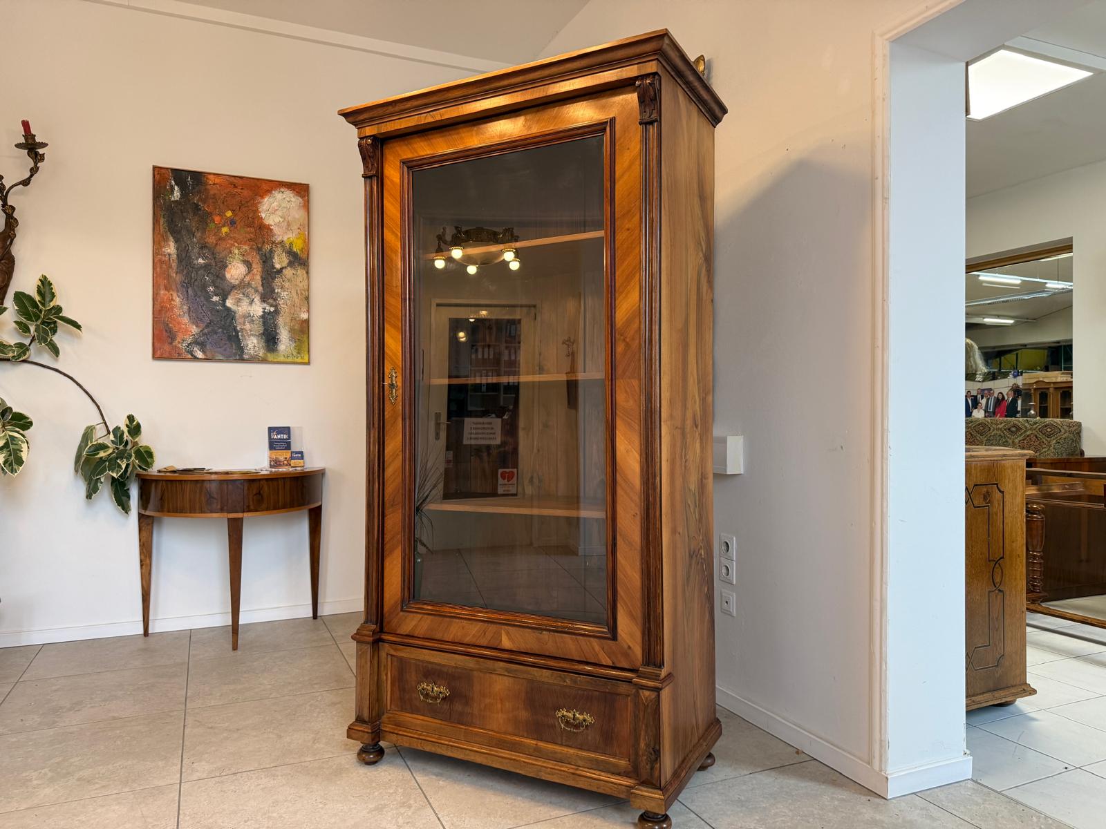 SALE Gründerzeit Vitrine Bücherschrank Sammlervitrine Antiquität D1063