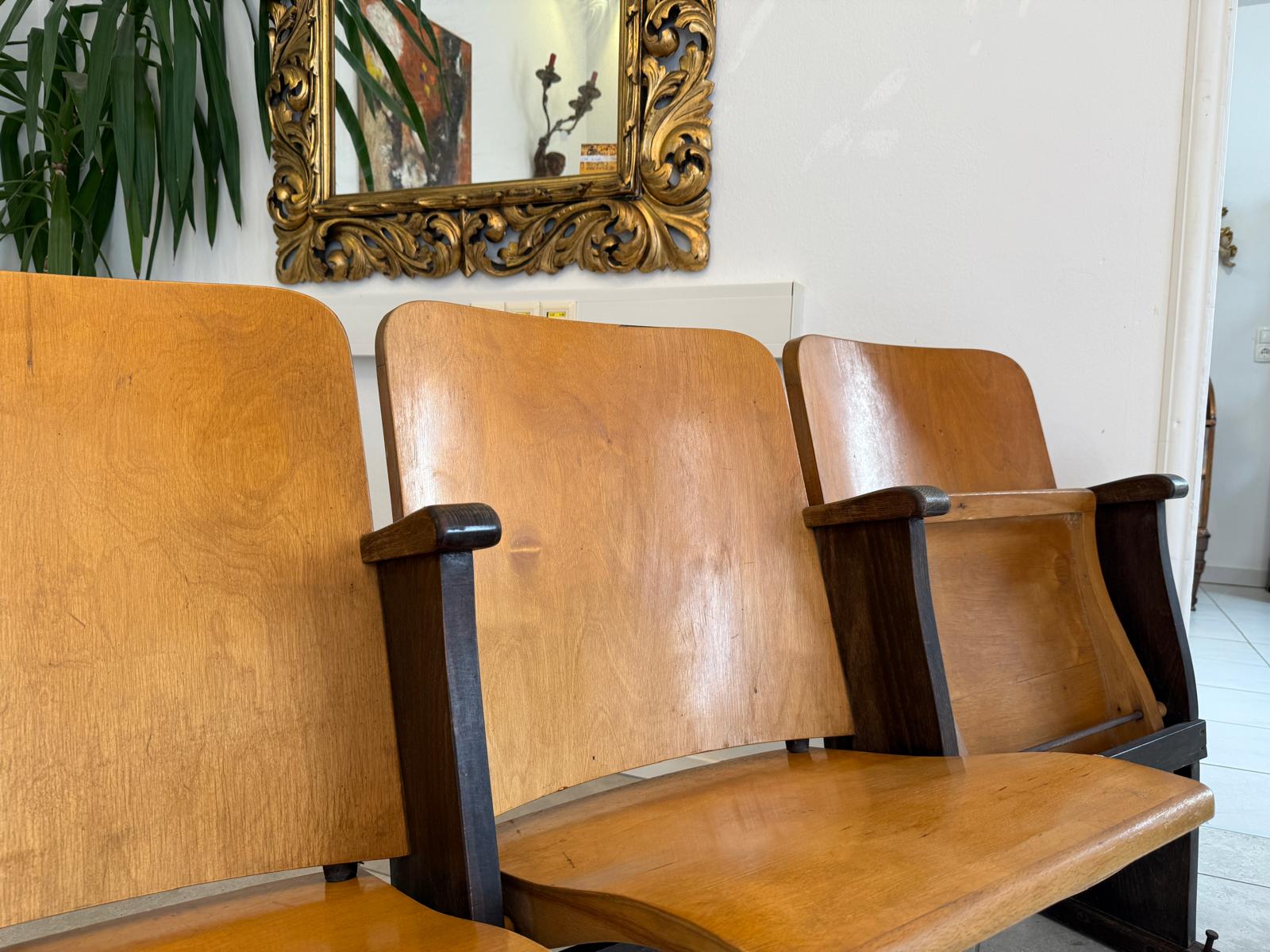 Originale Kinosessel 3er Sitz Klappstuhl Stuhl Sitzgruppe G2130