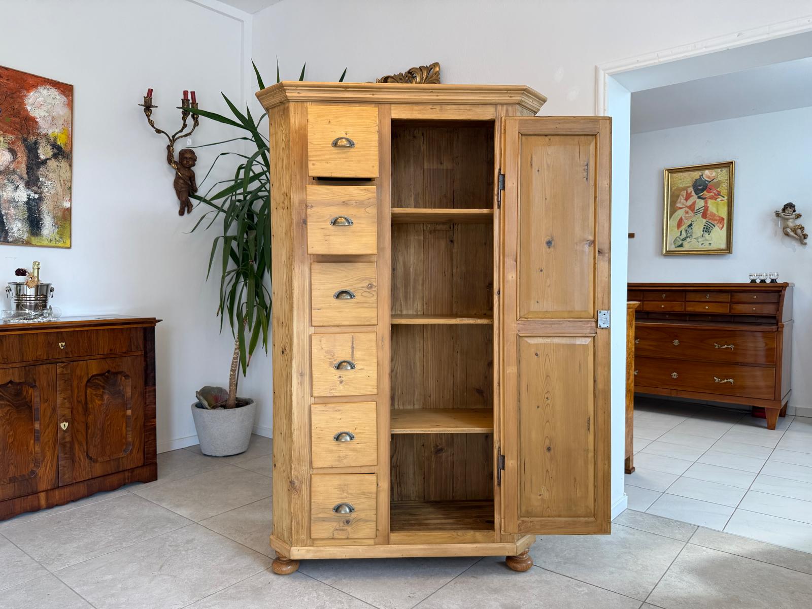 Biedermeier Bäuerlicher Brotschrank Almerschrank Speiskasten Bauernkasten Antik G1852