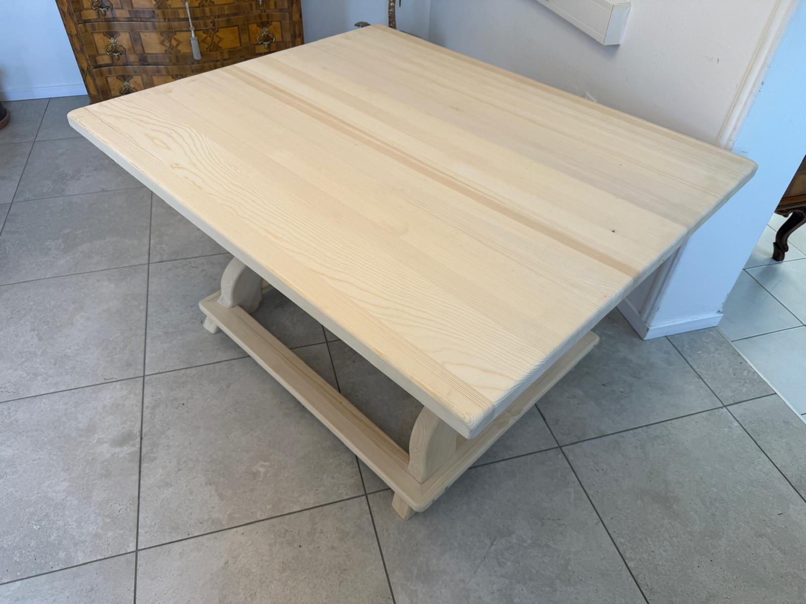 massiver Jogltisch Bauerntisch Naturholz Fichte Hüttentisch 150x120 E1431 Kopie