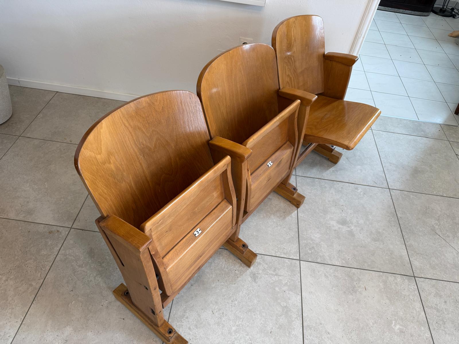 Originale Kinostuhlreihe Kinosessel 3er Set Klappstuhl D2628