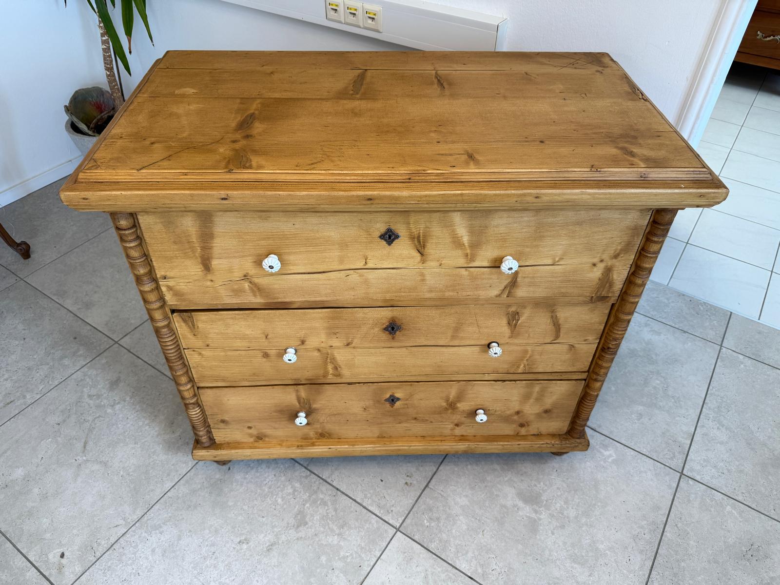 Biedermeier Ladenkommode Naturholzkommode Kommode G1833