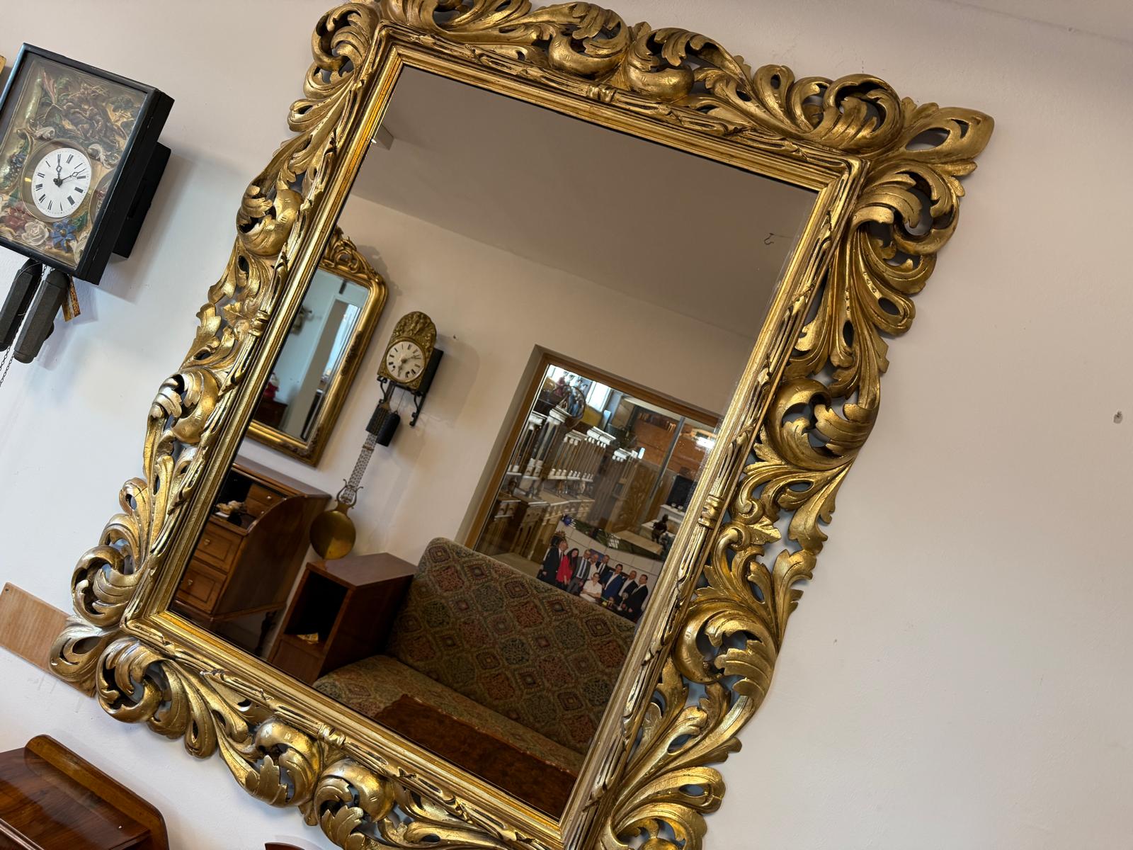 SALE Florentiner Spiegel Akanthusblattschnitzkunst Holzschnitzkunst Traum G2405