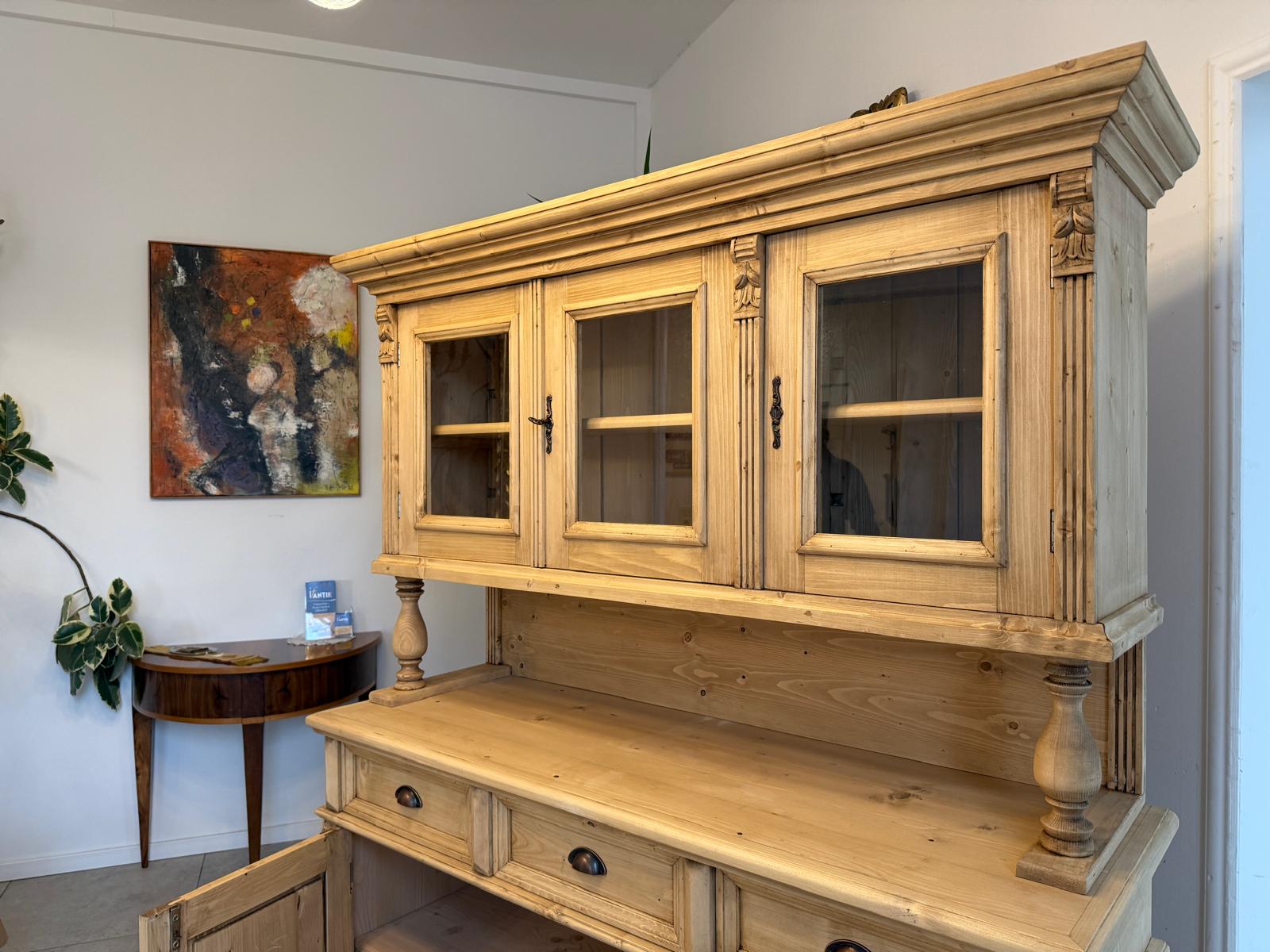 Gründerzeit Naturholschrank Küchenbuffet Küchenschrank Küchenkredenz G2307