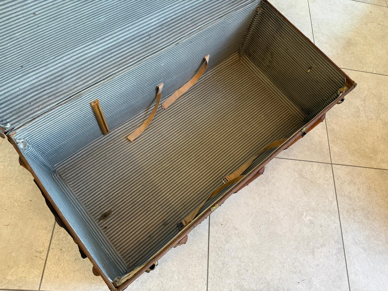 Historischer Reisekoffer / Seekoffer aus der Zeit um 1900 D1238