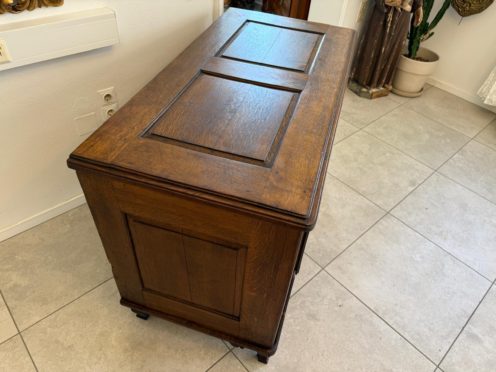Authentische Barock Kommode Ladenkommode Eichenholz Antiquität D2428