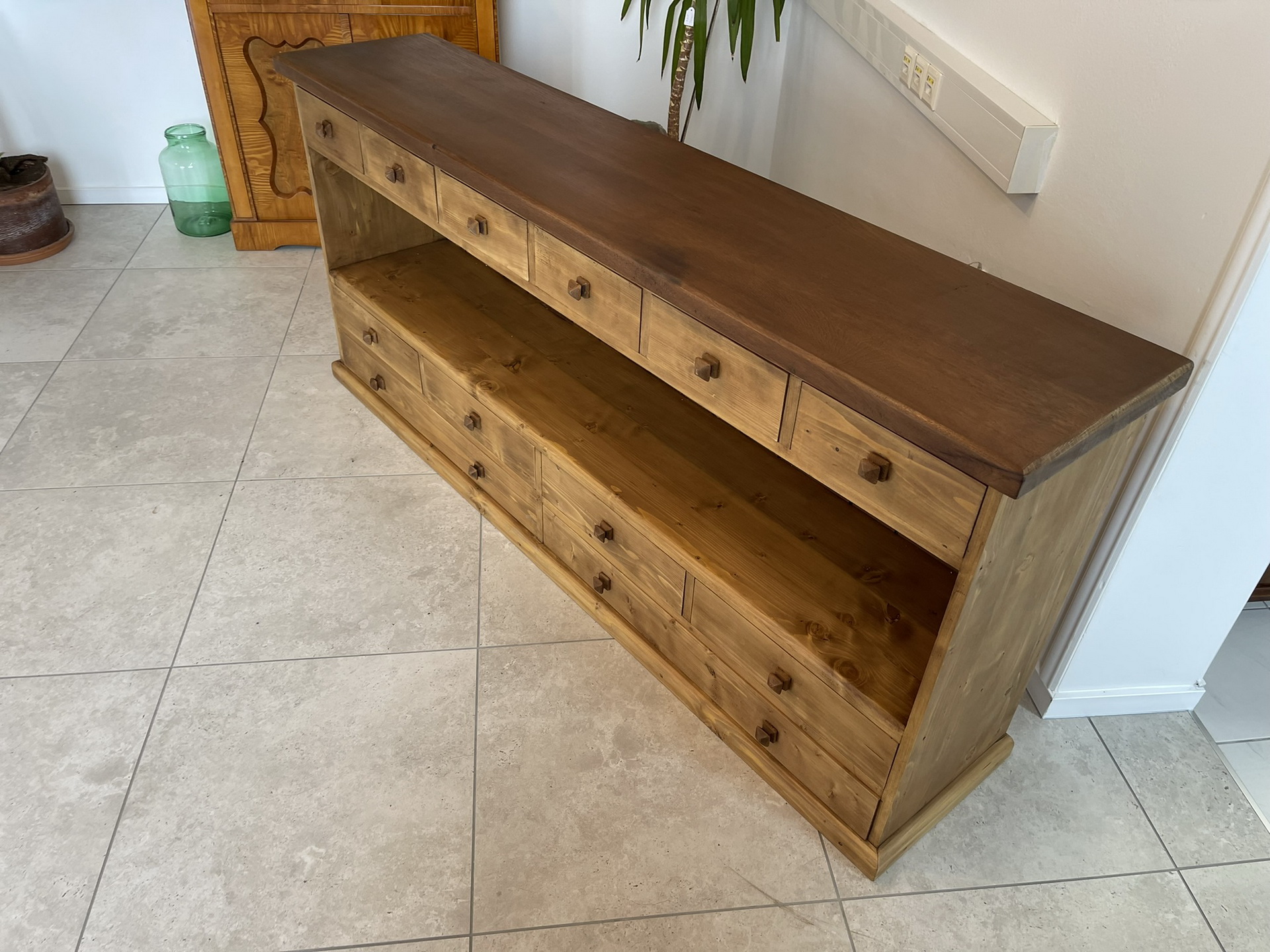 biedermeier-barock_21LCoLPS5A3fVGO praktische 12 Laden Kommode Anrichte Sideboard B1215