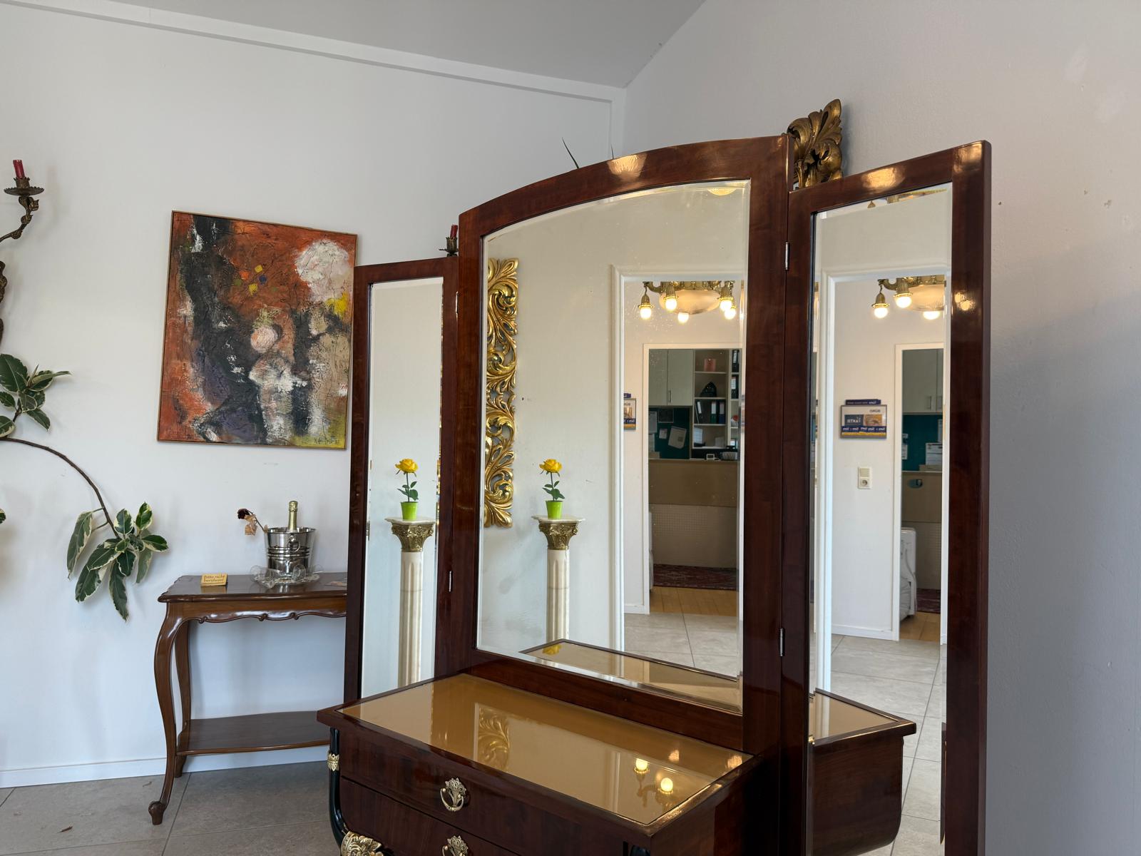 Sale Restaurierte Elegante Jugendstil Spielanrichte Psyche Antiquität G1812