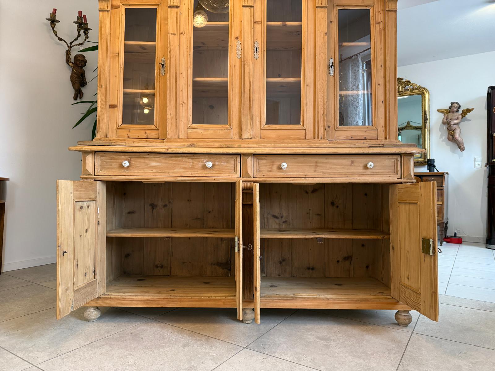 Gründerzeit Naturholschrank Küchenbuffet Küchenschrank Küchenkredenz D1032