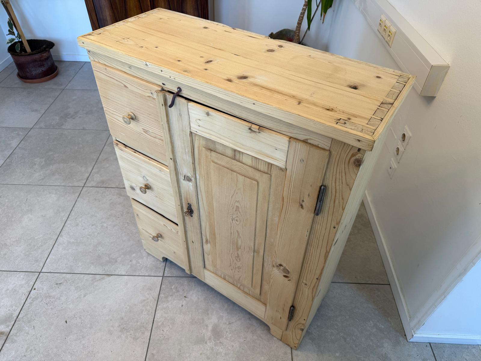 Alter Biedermeier Brotschrank Almerschrank Vorratskasten Bauernschrank Kasten G2093