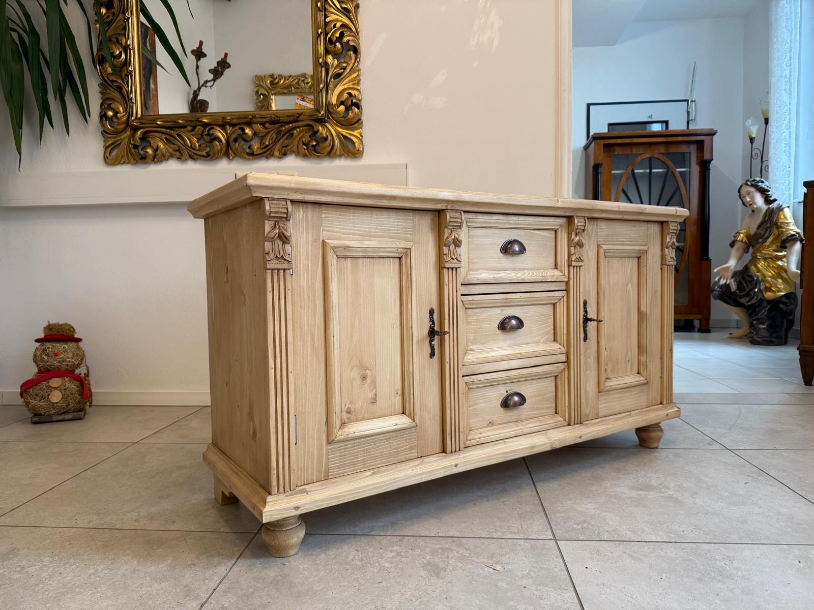 Apothekenschrank 3 Ladenkommode Ladenschrank Weichholz G2306