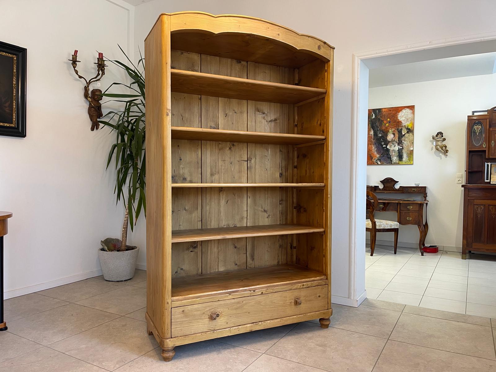 Antikes Bäuerliche Stellage Regal Bauernmöbel Bücherkasten Fichtenholz G1366